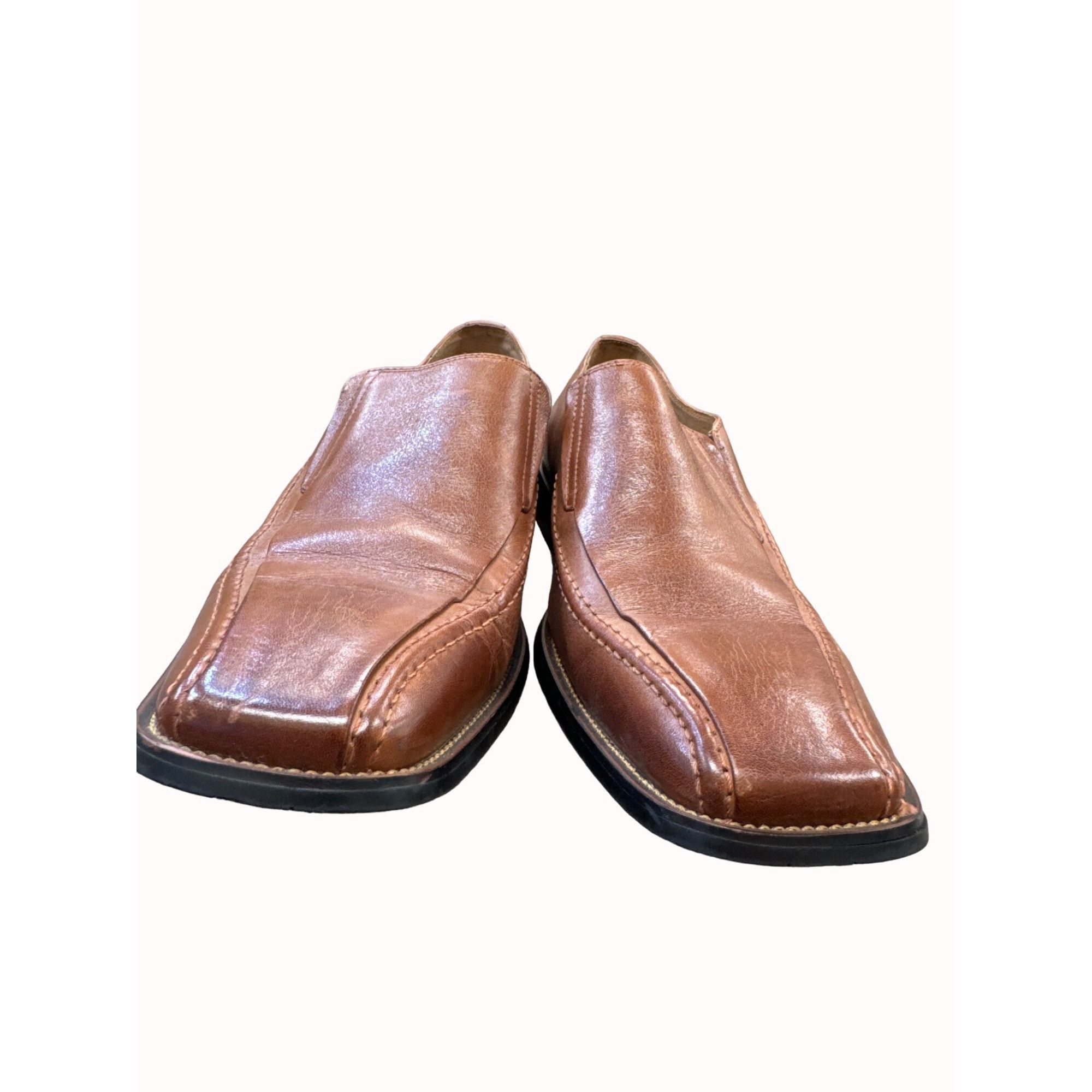 Stacy Adams Stacey Adams mens brown leather slip dress loafer shoes 11.5 Size US 11.5 / EU 44-45 - 7 Thumbnail