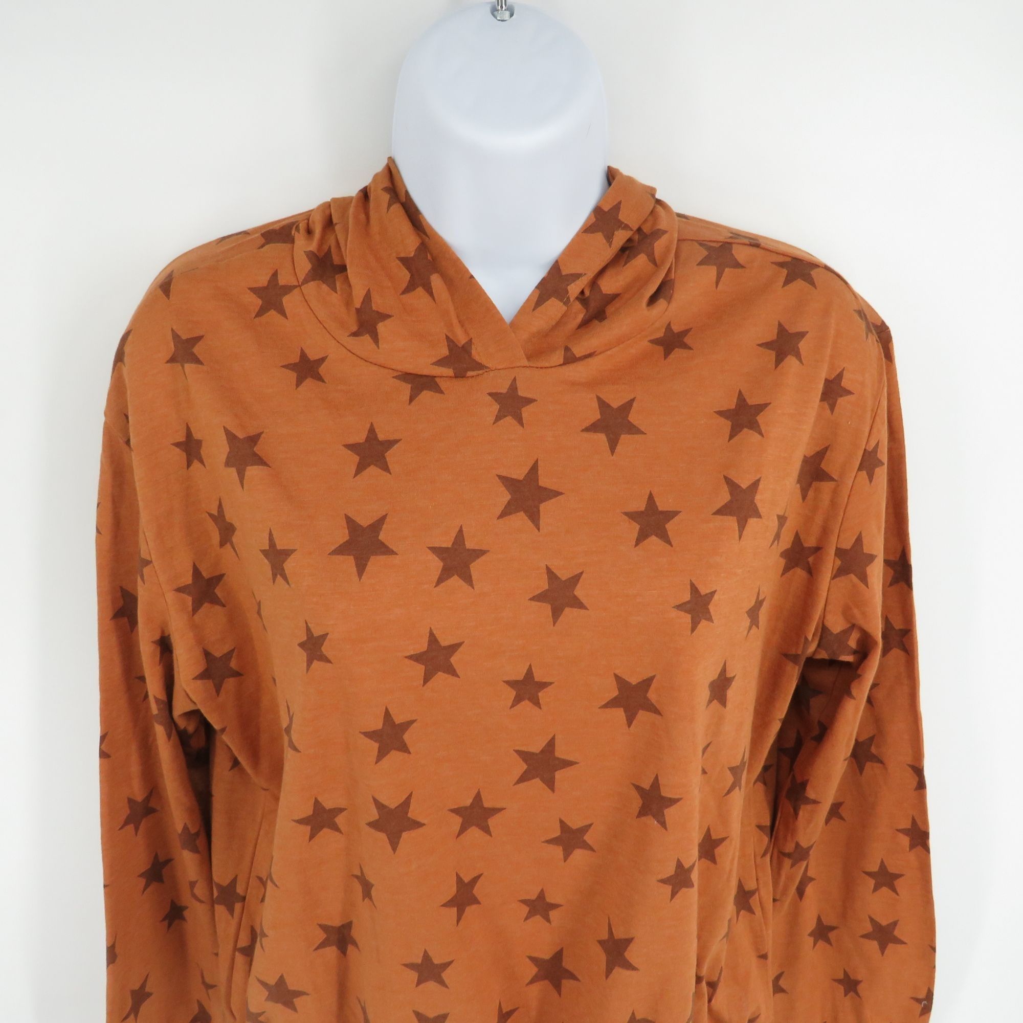 Alternative Apparel Alternative Apparel XS Star Print Hooded Top Rust Orange XS Size XS / US 0-2 / IT 36-38 - 3 Thumbnail