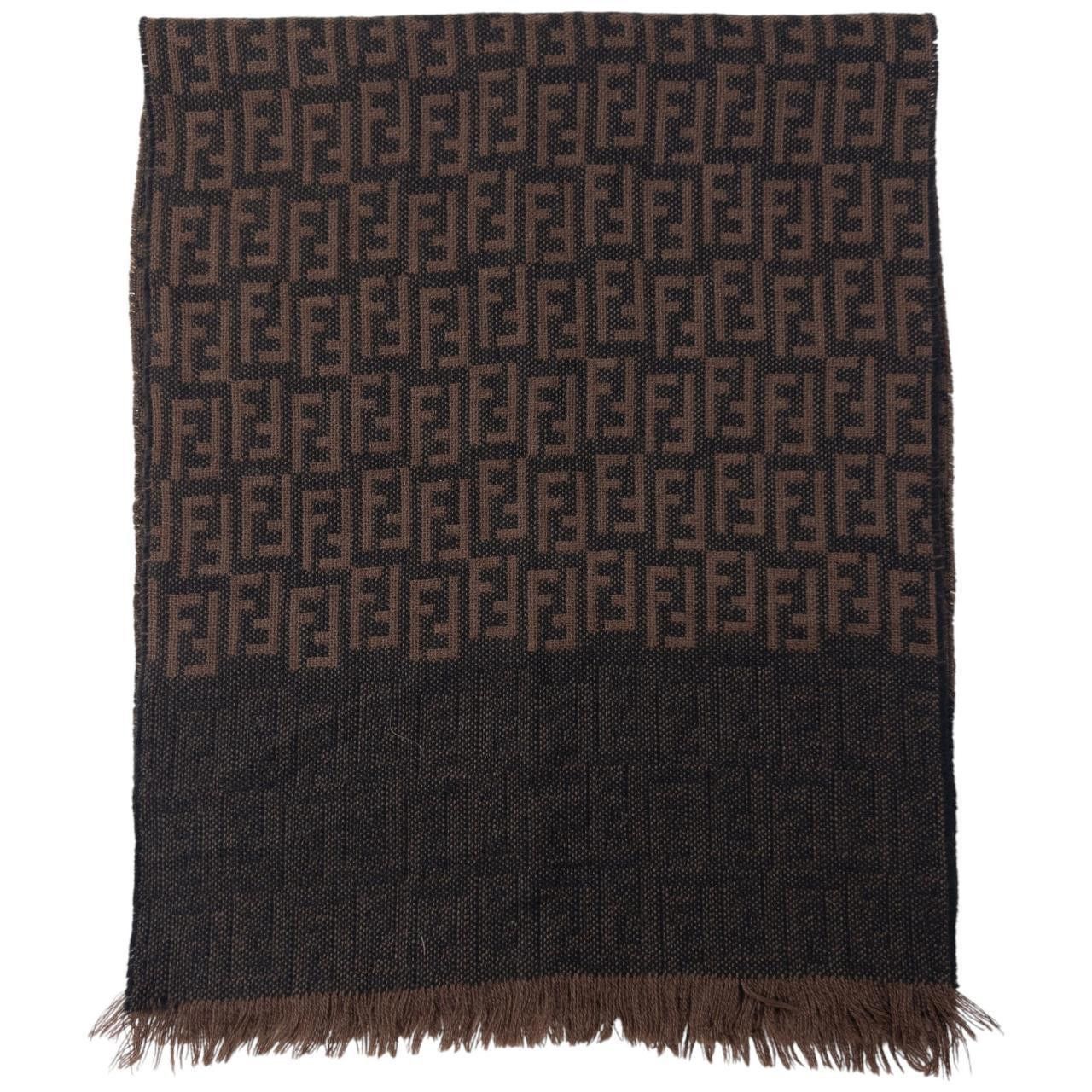 Fendi Vintage Fendi Monogram Wool Scarf Size ONE SIZE - 2 Thumbnail