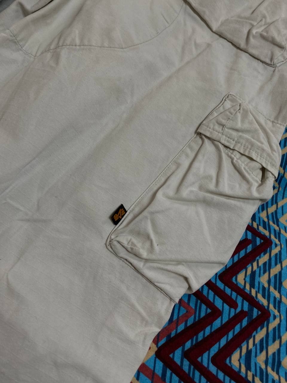 Alpha Industries jeans pants white Y2K Alpha Industries logo vintage Size US 34 / EU 50 - 23 Thumbnail