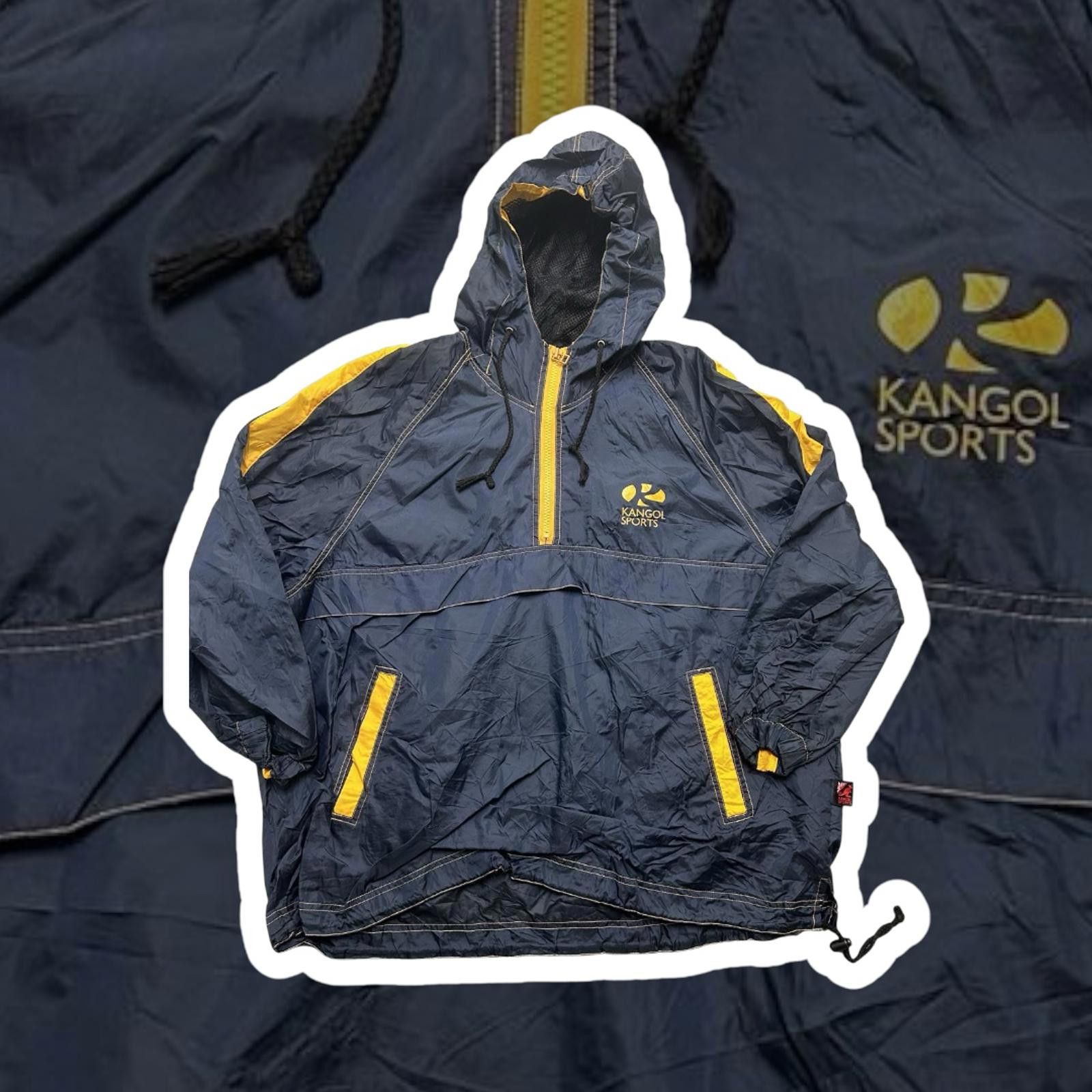Kangol Kangol Sports Vintage Pullover Jacket - Navy & Yellow Size US L / EU 52-54 / 3 - 1 Thumbnail