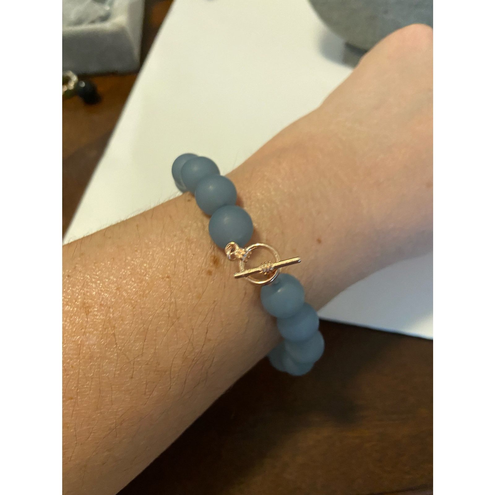 Handmade blue bead bracelet Size ONE SIZE - 2 Thumbnail