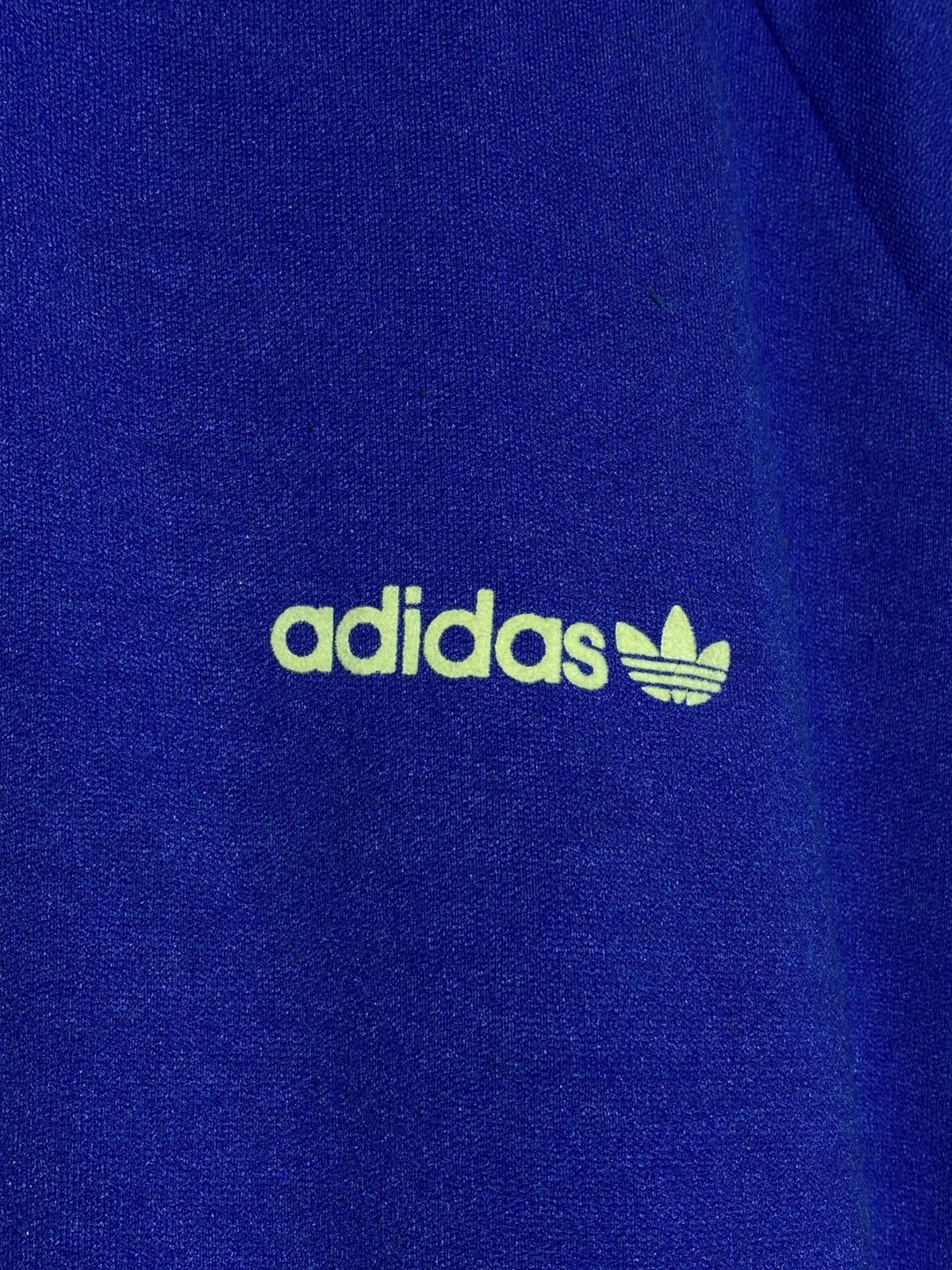 Vintage 🔥 ADIDAS 80S TRACK JACKET RETRO BLUE RAVE VINTAGE DRIP Size US XXL / EU 58 / 5 - 4 Thumbnail
