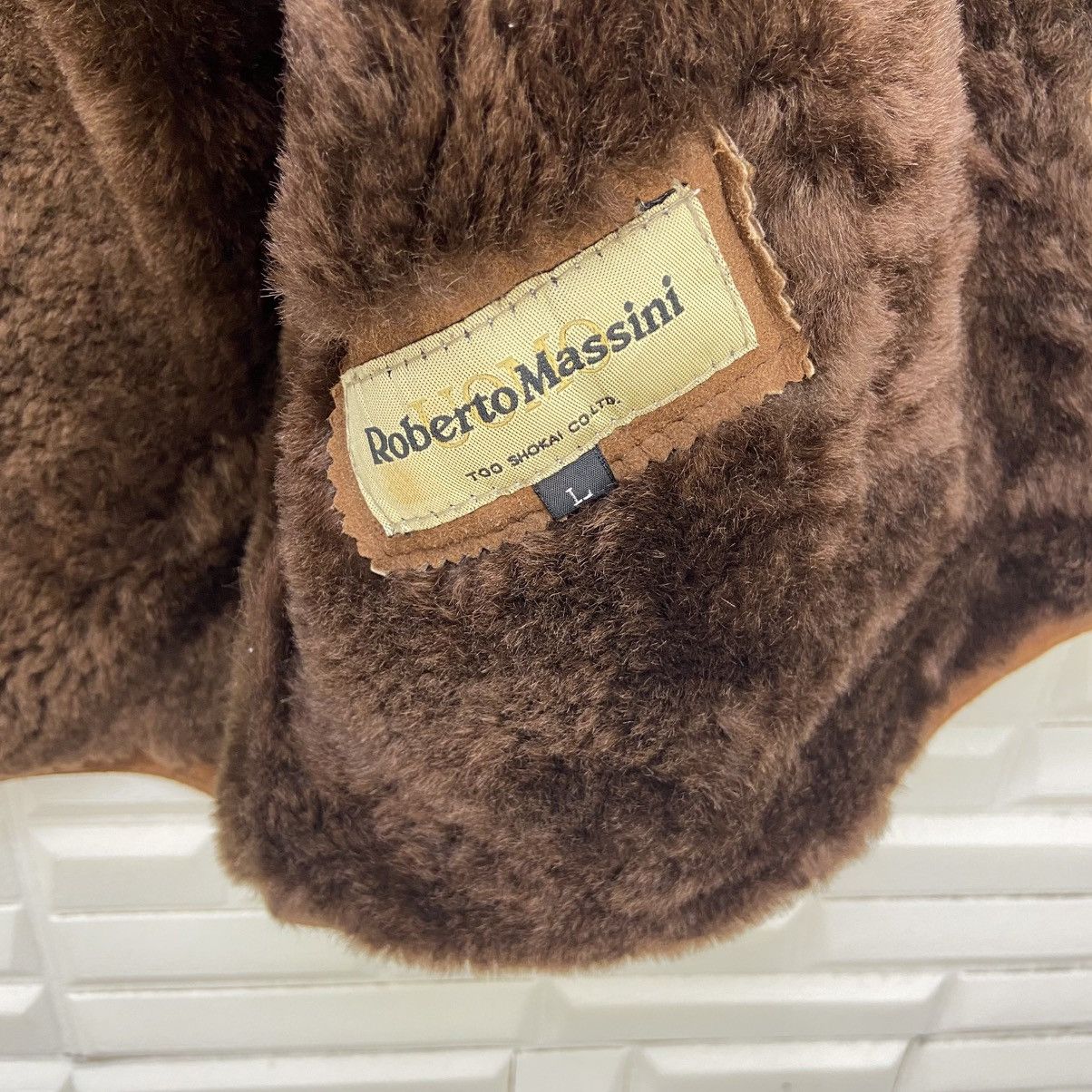 Genuine Leather Vintage Roberto Massini Too Shokai Sheepskin Sherling Coat Size US M / EU 48-50 / 2 - 14 Thumbnail