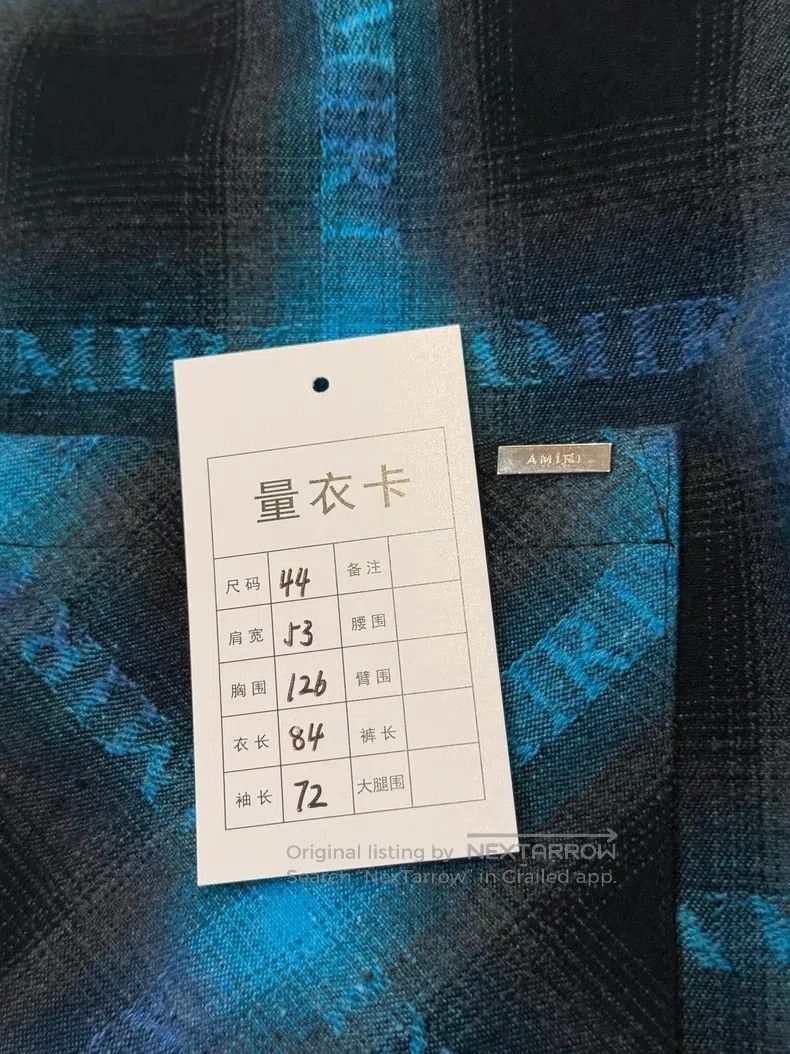 Amiri Amiri Blue and black plaid shirt jacket Size US S / EU 44-46 / 1 - 6 Thumbnail