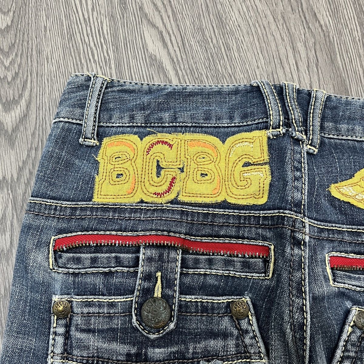 If Six Was Nine B.C.B.G - Flared Denim Fadding with Patch Skull Lgb Style Size US 26 / EU 42 - 13 Thumbnail