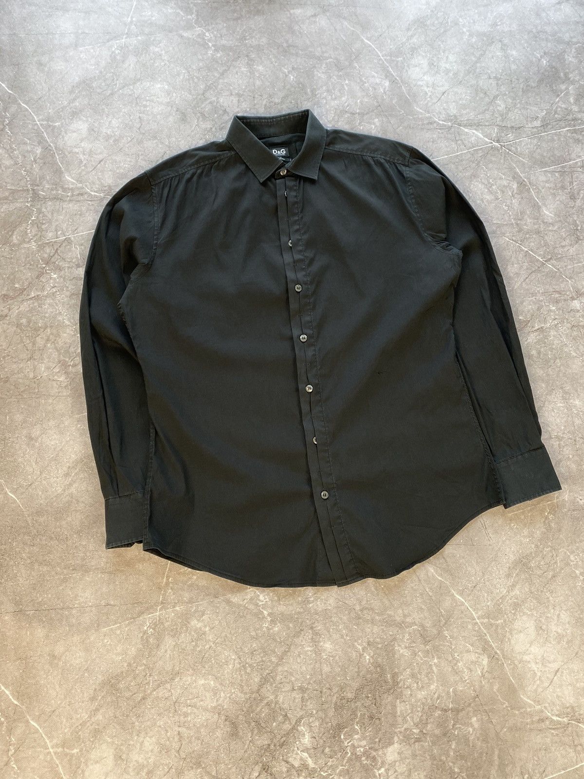 Dolce & Gabbana × Vintage Vintage Dolce & Gabbana D&G Slim Black Shirt Button Up Mini Size US L / EU 52-54 / 3 - 1 Thumbnail