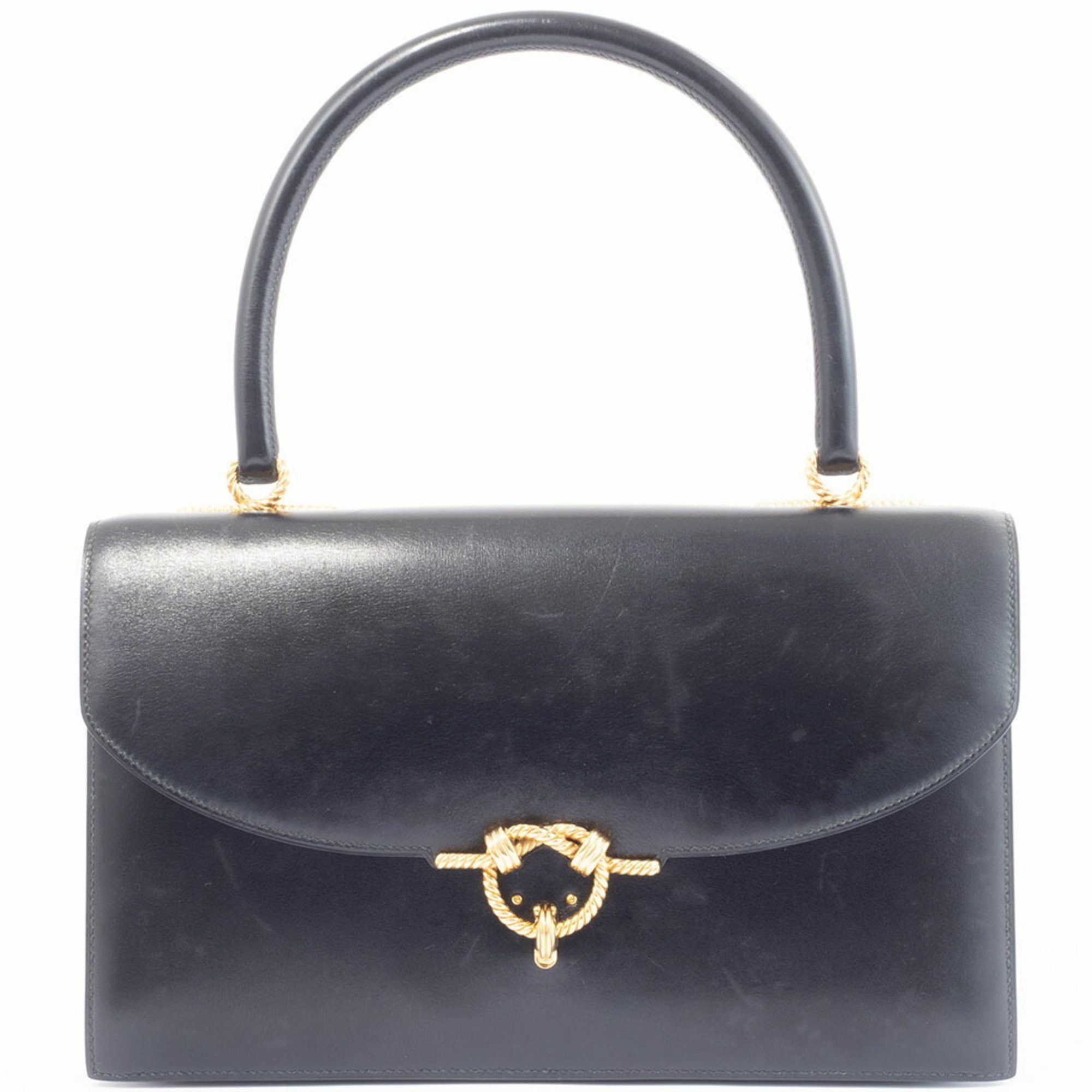 Hermes Hermes Cordrière Handbag Box Calf Black Women's A5 Storage HERMES Size ONE SIZE - 1 Thumbnail