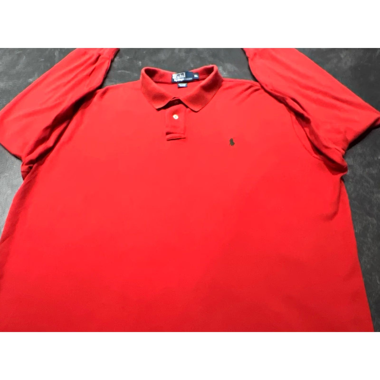 Polo Ralph Lauren Polo Ralph Lauren Men’s Long Sleeve XL Red Cotton Polo Shirt Casual Custom Fit Size US XL / EU 56 / 4 - 2 Thumbnail