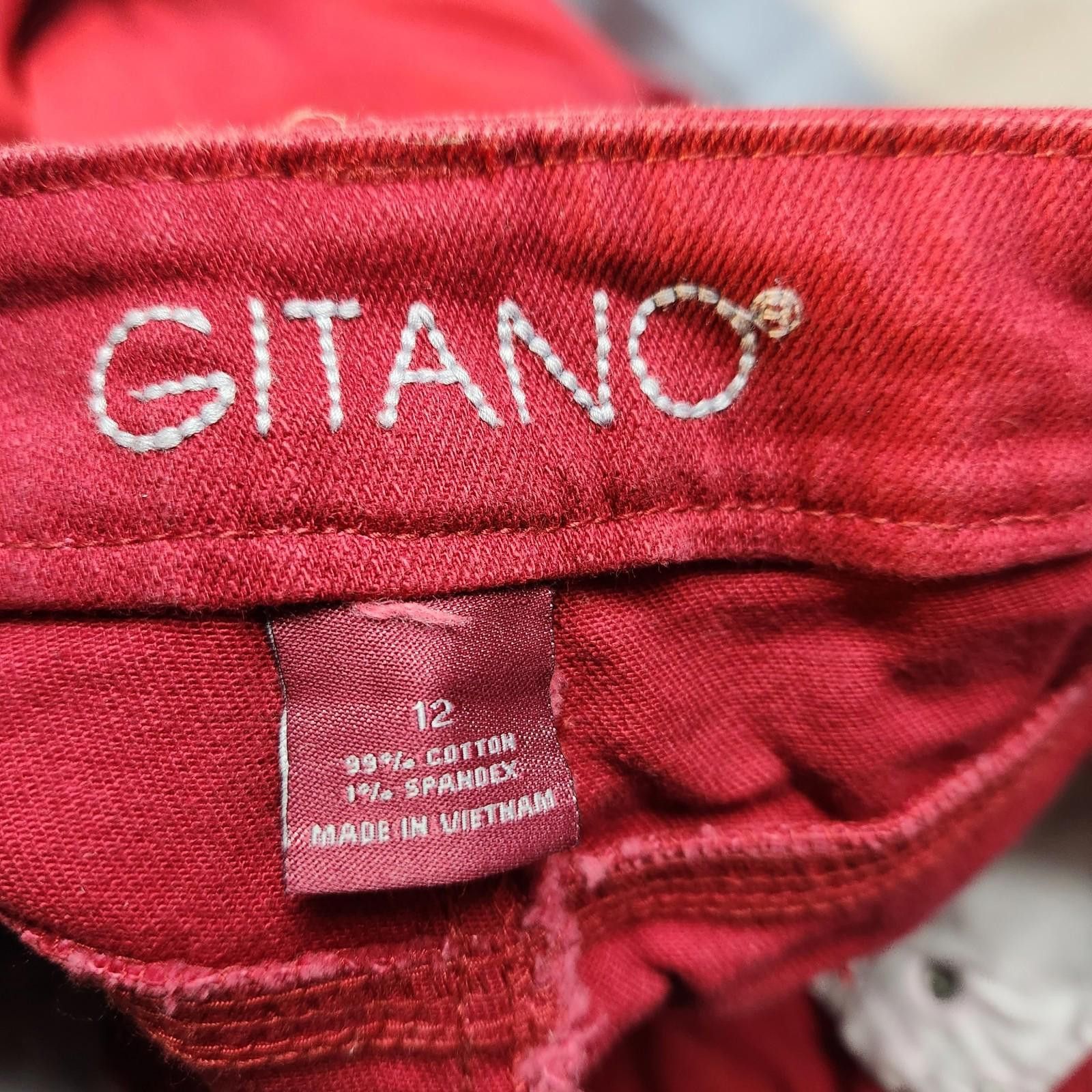 Designer Vintage Red Gitano Jeans Size 12 Size 34" / US 12 / IT 48 - 9 Thumbnail