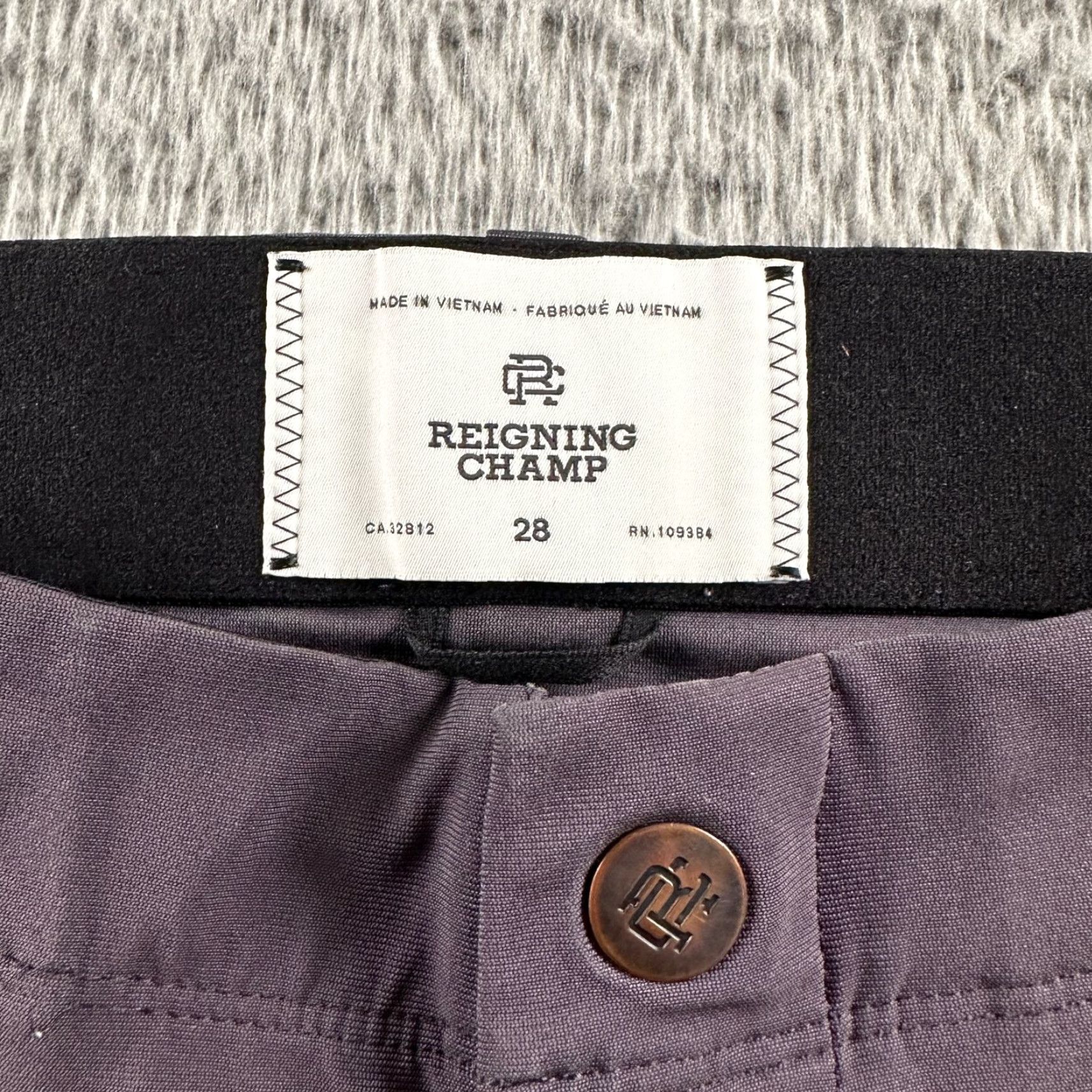 Reigning Champ Reigning Champ Pants Mens 28 Slim Stretch Tapered Chino Purple Casual Full Front Flat Front Branded Button Size US 28 / EU 44 - 4 Thumbnail