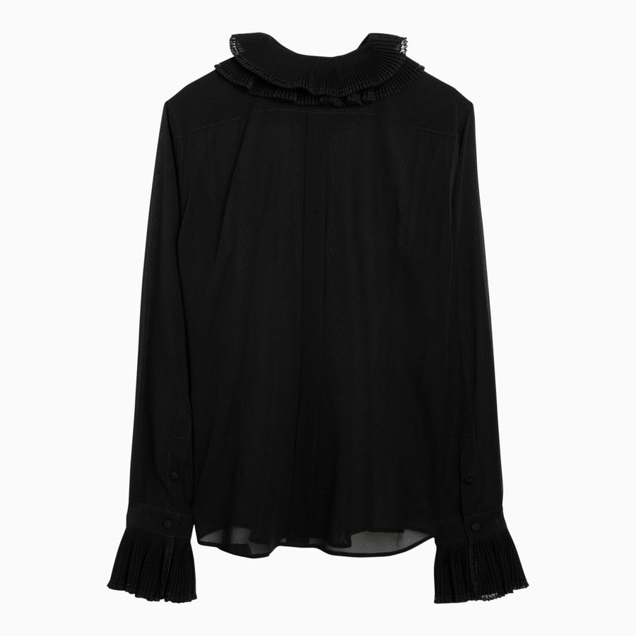 Dolce & Gabbana o1d2blof0824 Silk Shirts in Black Size M / US 6-8 / IT 42-44 - 2 Thumbnail
