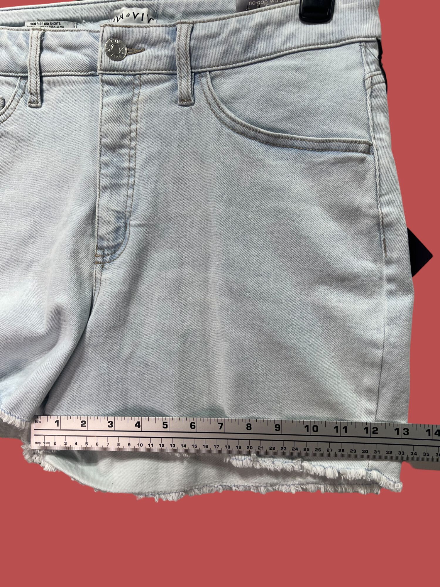 Other Ava & Viv - Women's High - Rise Denim Shorts - Light Blue - Size 38" / US 16 / IT 52 - 7 Thumbnail