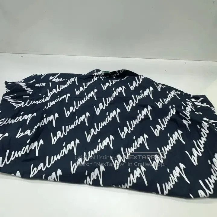 Balenciaga Balenciaga SS22 Logo Blue Long Sleeve Shirt. Size US M / EU 48-50 / 2 - 8 Thumbnail