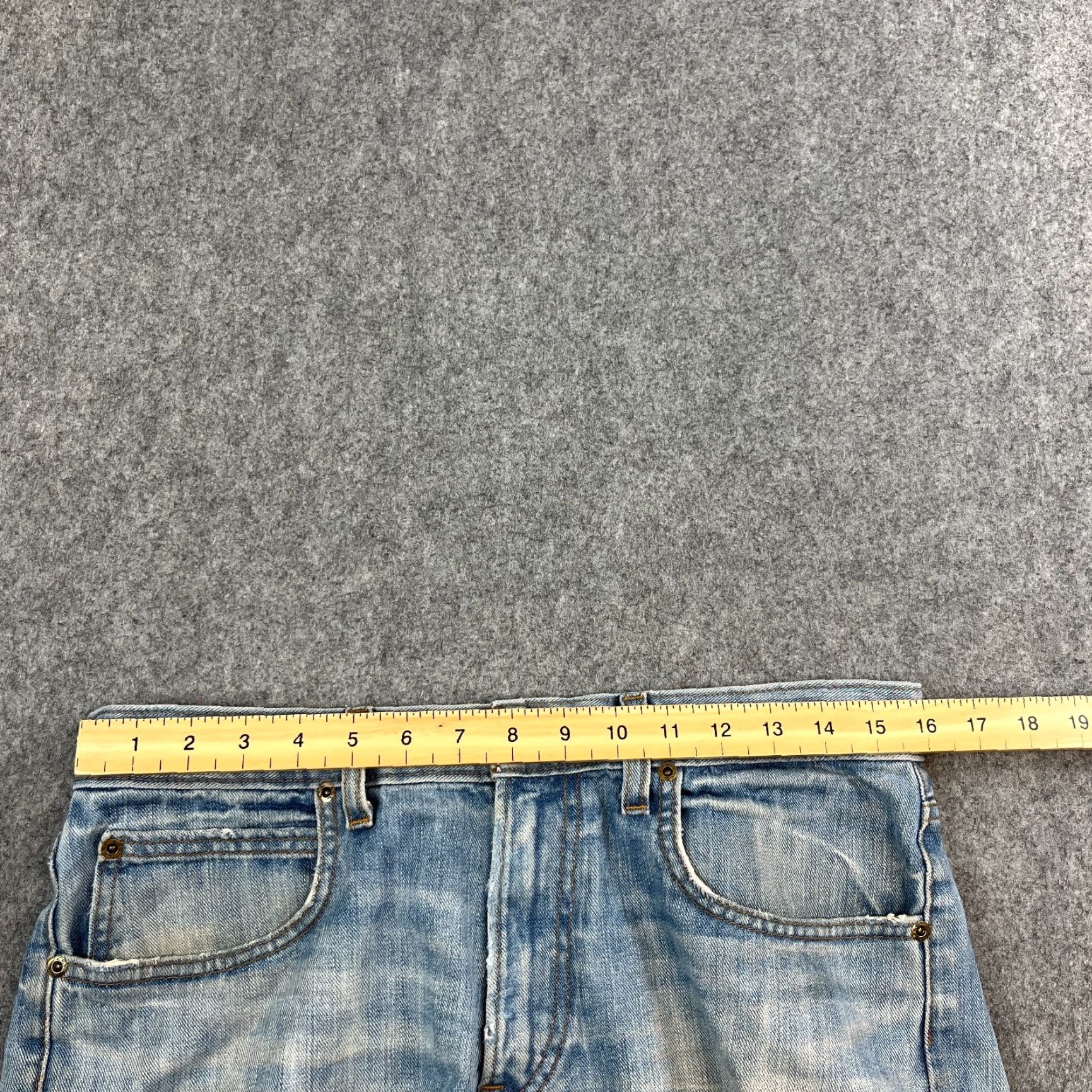 Lee Lee Denim Shorts 32 Blue Light Wash Bermuda 5-Pocket Cotton Mens Junior? Size US 32 / EU 48 - 6 Thumbnail