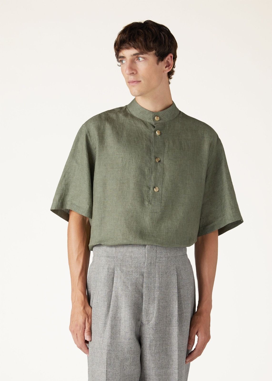 Loro Piana o1srvl11e0325 FAO0374 Shirt in Green Size US L / EU 52-54 / 3 - 3 Thumbnail