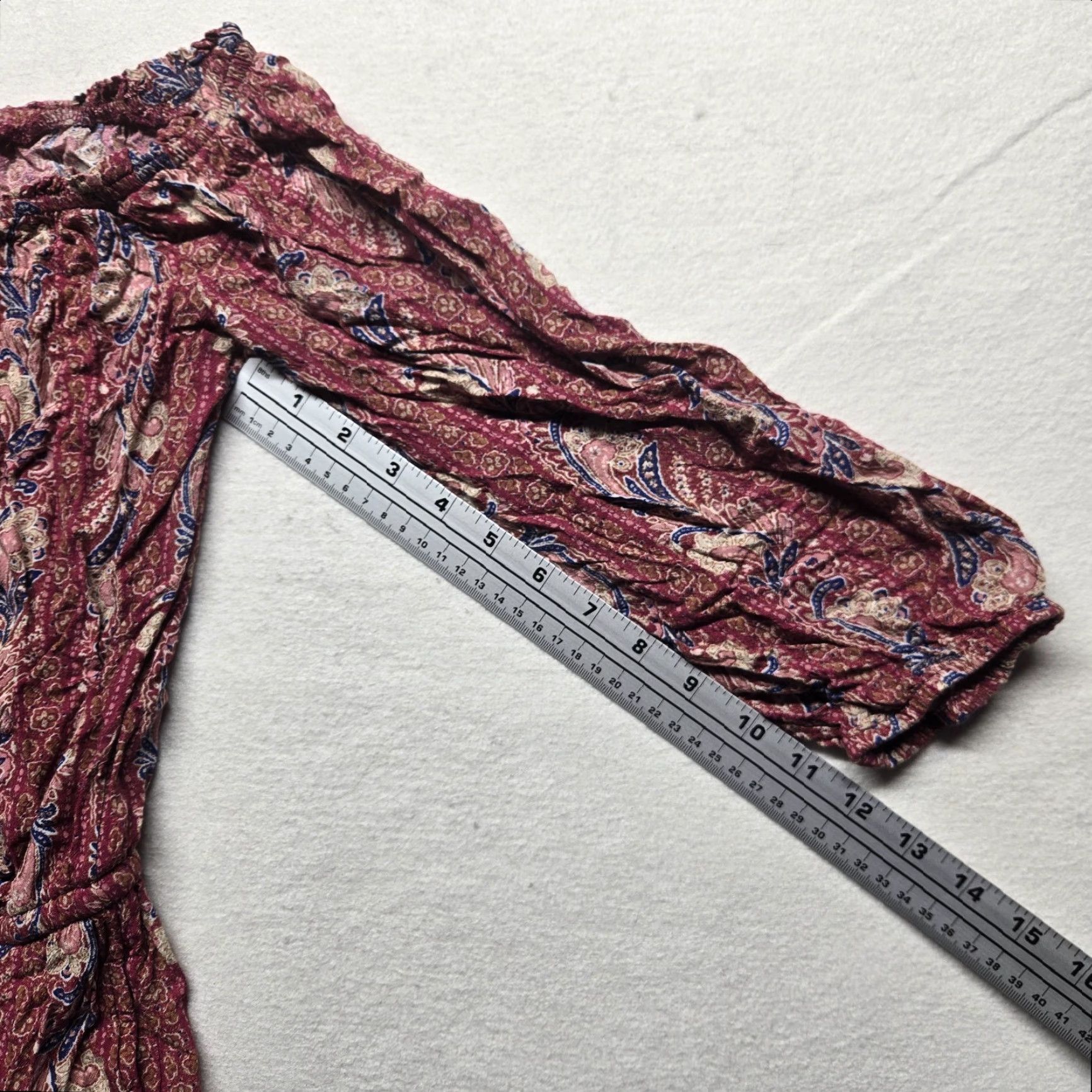 American Eagle Outfitters American Eagle Outfitters Shirt Womens S Red Paisley 3/4 Sleeve Blouse Top Small Size S / US 4 / IT 40 - 4 Thumbnail