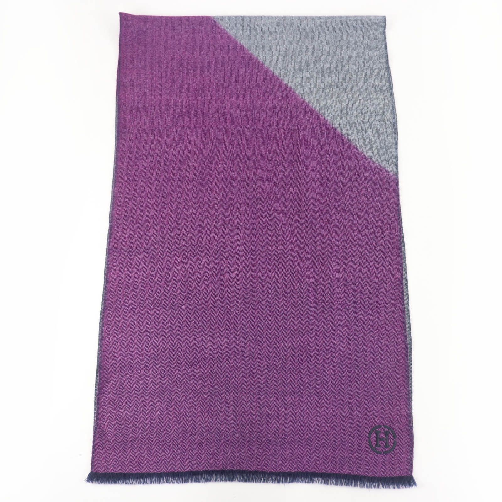Hermes Hermes Hermes Stall H Logo Cashmere Large Shawl Textile Shawl DUTY FREE for USA Size ONE SIZE - 1 Thumbnail