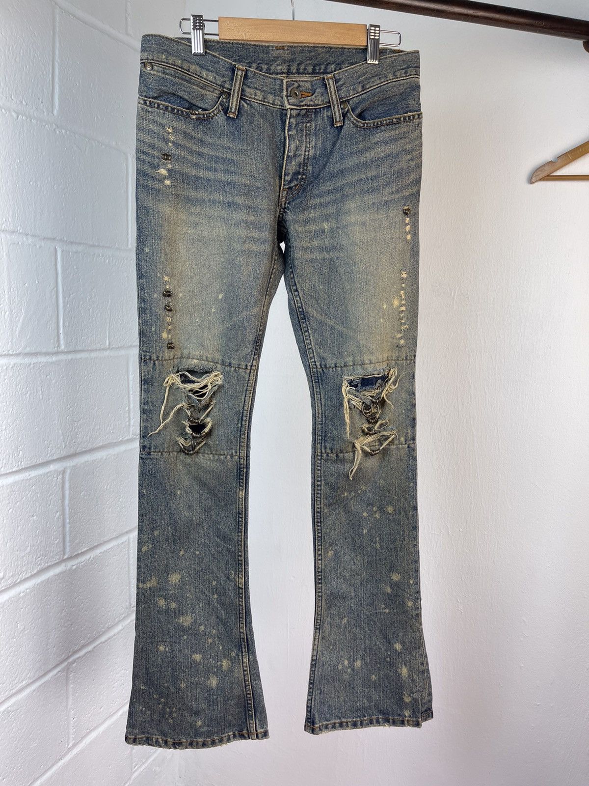 If Six Was Nine × KMRii × Le Grande Bleu (L.G.B.) TruePiece IFSIXWASNINE MUD MAX FLARE DENIM Size US 29 - 4 Thumbnail