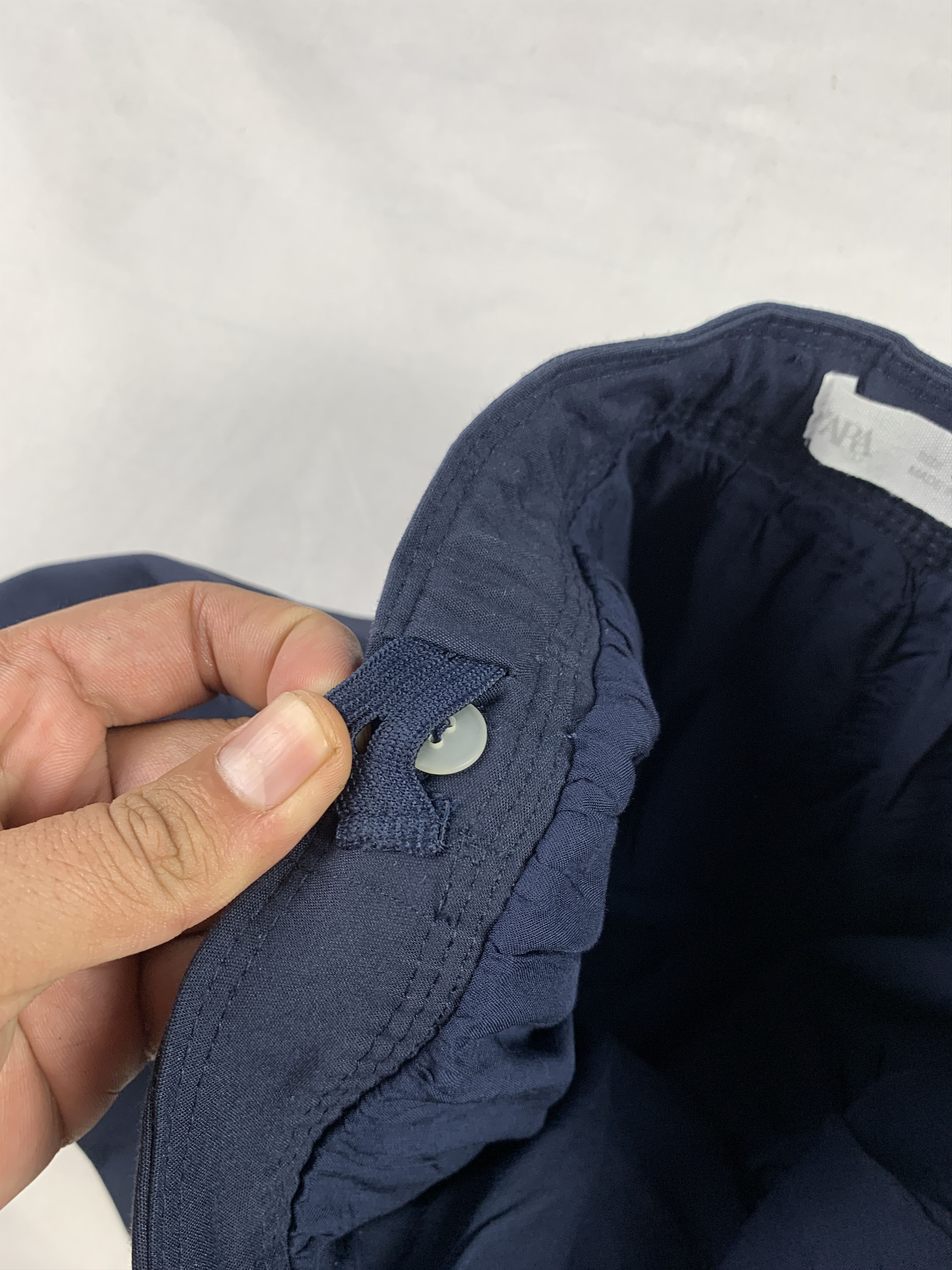 Zara Zara Navy Mini Balloon Skirt (23) Size 23" - 7 Thumbnail