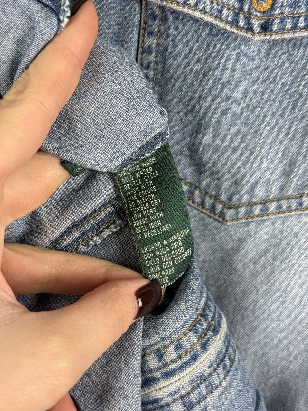 Ralph Lauren Ralph Lauren Jeans Co Vintage Denim Full Zip Western Jacket Size L / US 10 / IT 46 - 12 Thumbnail