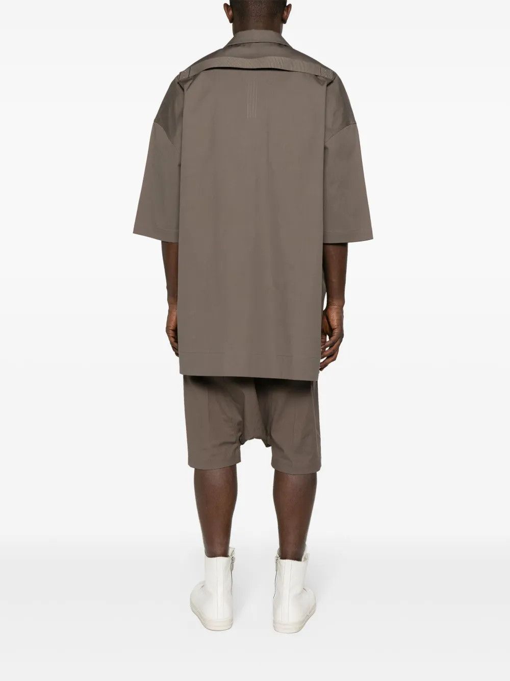 Rick Owens o1y0325 Solid Color Shirt in Taupe Size US M / EU 48-50 / 2 - 4 Thumbnail