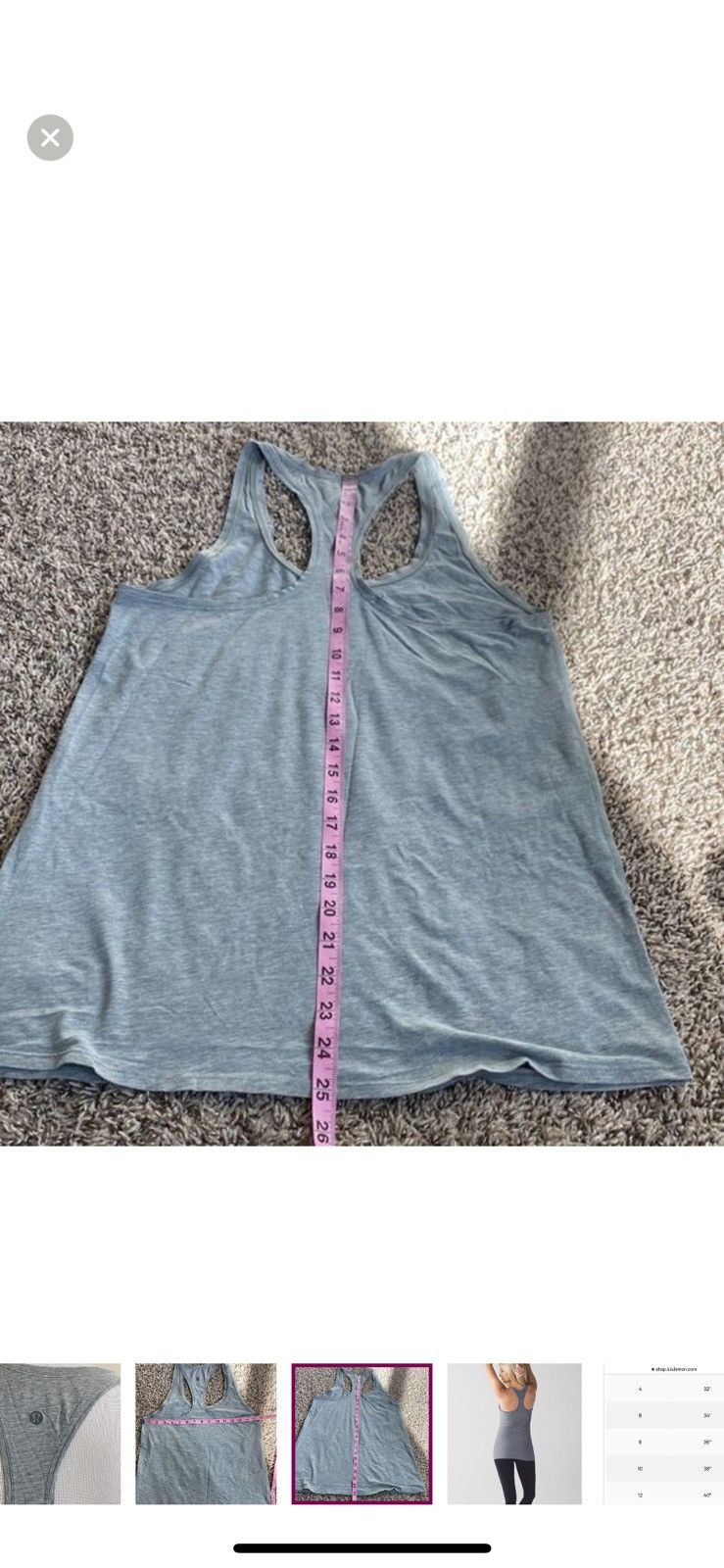 Lululemon Lululemon grey cool racerback tank top Size S / US 4 / IT 40 - 6 Thumbnail