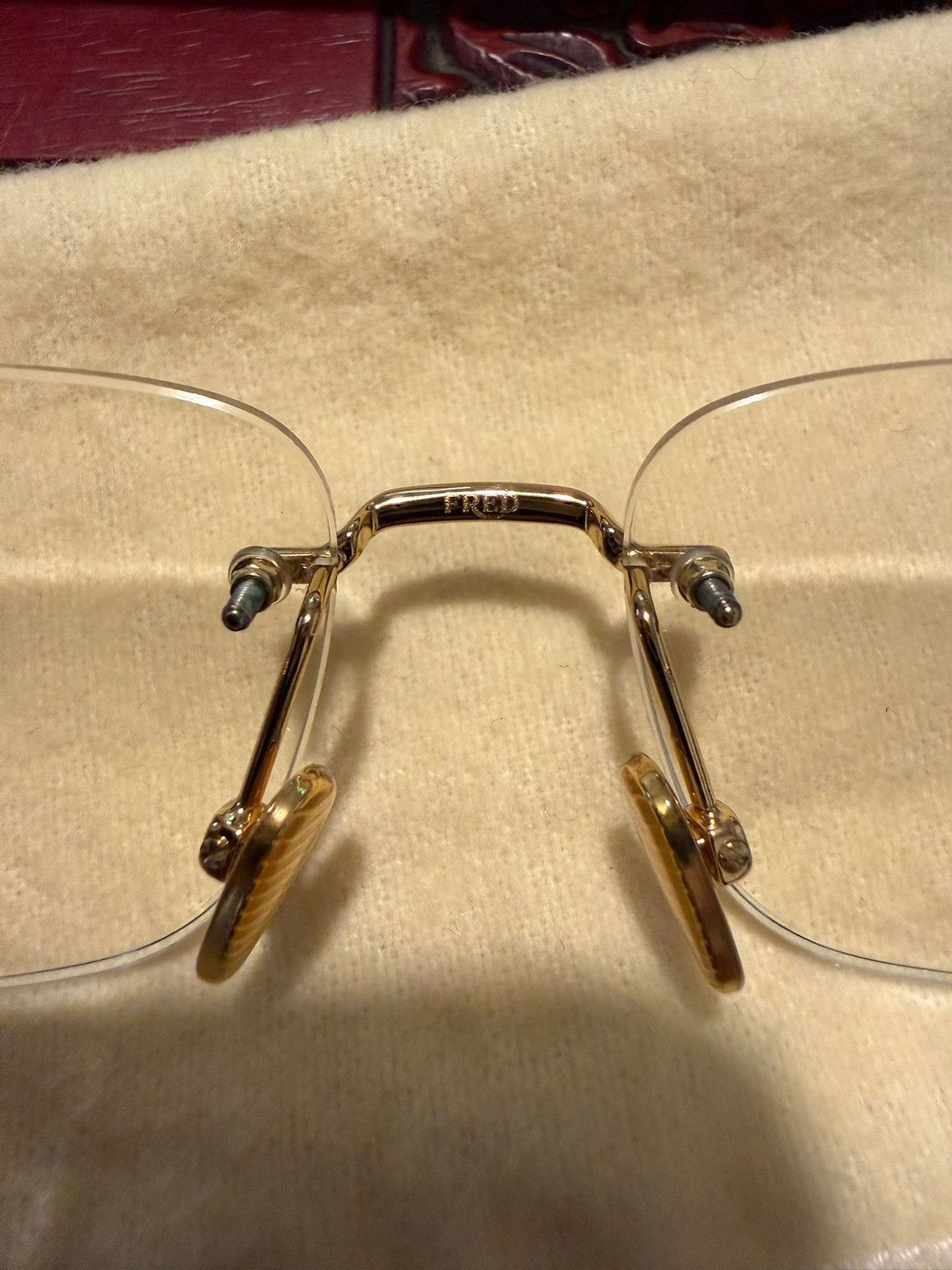 FRED Fred Force 10 Rimless Sunglasses Gold Tone Size ONE SIZE - 7 Thumbnail
