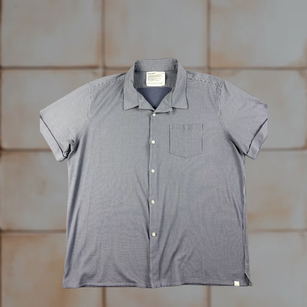 Vintage Ministry of Supply Shirt Men XL Blue Striped Seersucker Button-Up CoolMax Size US XL / EU 56 / 4 - 1 Thumbnail