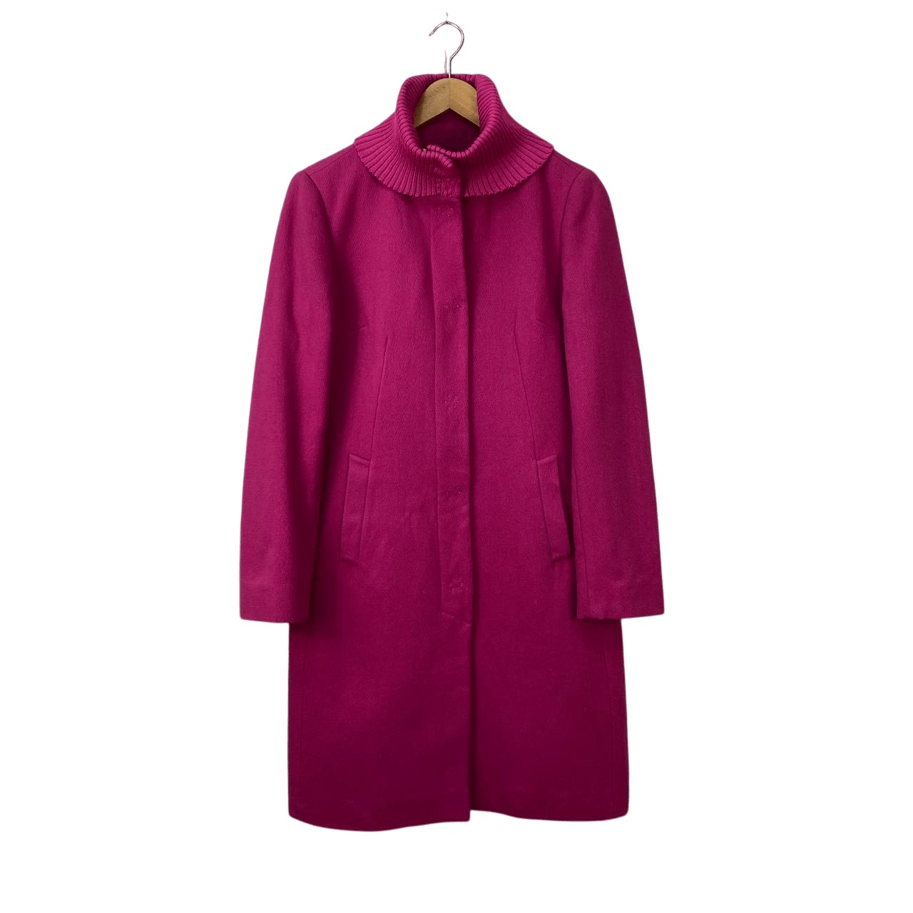 Dolce & Gabbana VINTAGE DOLCE&GABBANA ARCHIVE FUCHSIA BOILED WOOL SWING COAT Size S / US 4 / IT 40 - 1 Thumbnail