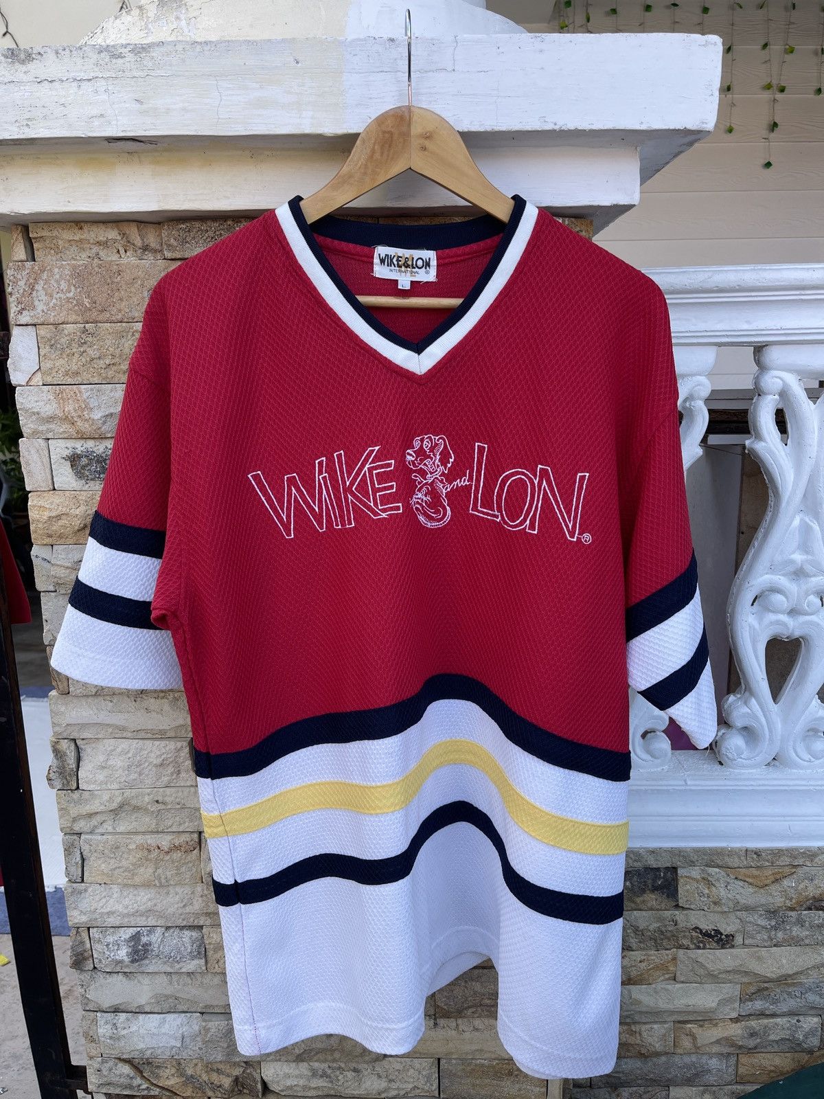 Vintage Rare🔥Vintage Wike & Lon Multicolour Jersey T-Shirt Size US L / EU 52-54 / 3 - 2 Thumbnail