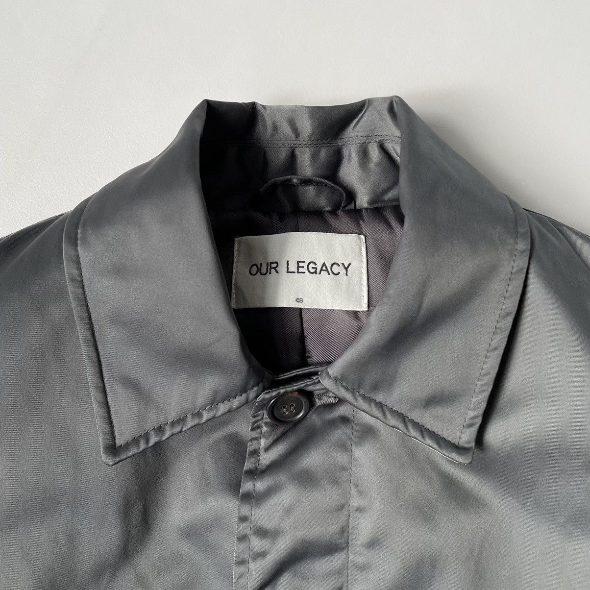 Our Legacy ‘Steel Shine’ Padded Nylon Mac Size US M / EU 48-50 / 2 - 3 Thumbnail