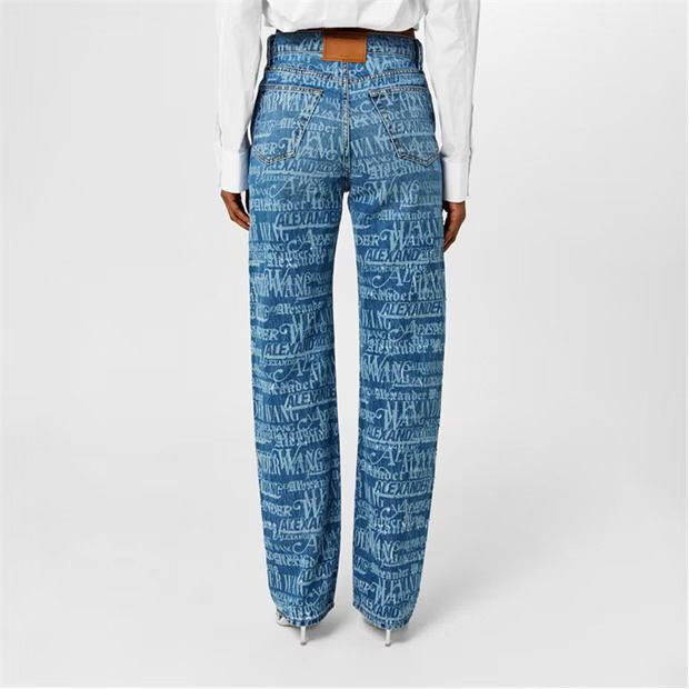 Alexander Wang o1g2r1mq0824 Shrd News Jeans in Blue & White Size 26" / US 2 / IT 38 - 5 Thumbnail