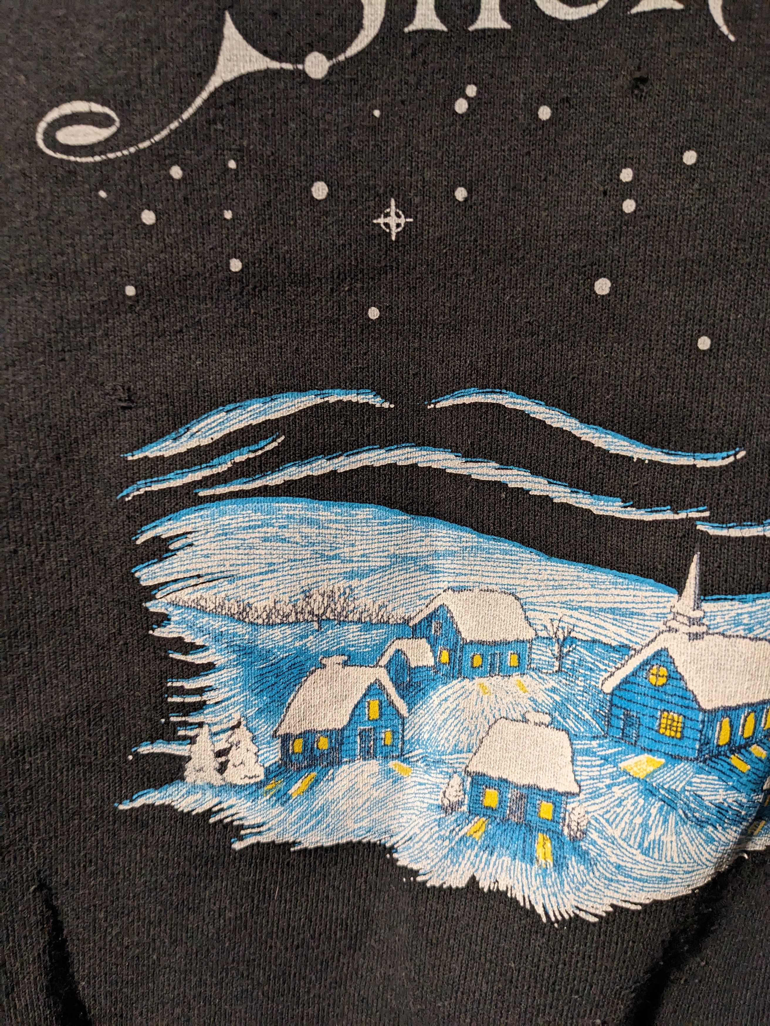 Vintage Vintage 90s Silent Night Winter Stars Moon Large Sweatshirt Size US L / EU 52-54 / 3 - 6 Thumbnail