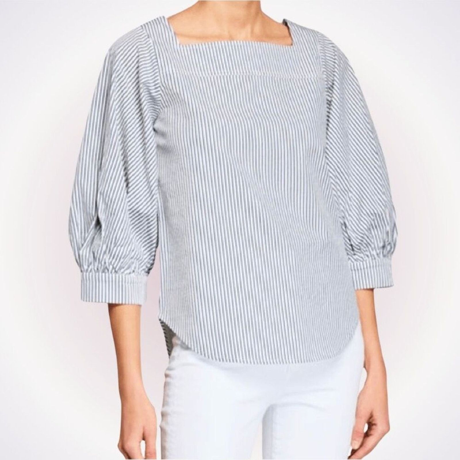 Other Caara Blue and White Striped Blouse | Sz XS Size XS / US 0-2 / IT 36-38 - 1 Thumbnail