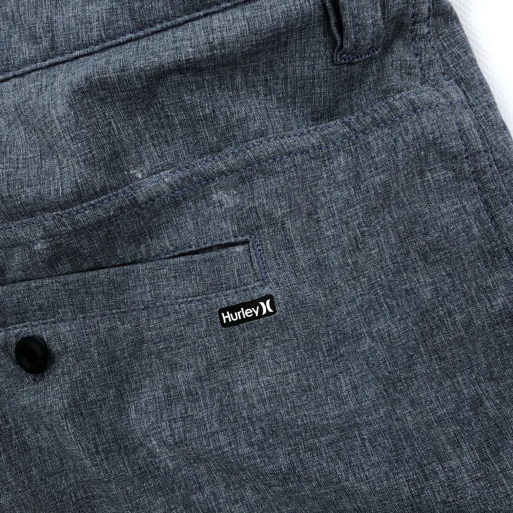 Hurley Hurley Phantom Men's Shorts 34 Gray Blue Heather Flat Front Chino Regular Moisture Wicking Shorts Utility Pocket Size US 34 / EU 50 - 5 Thumbnail