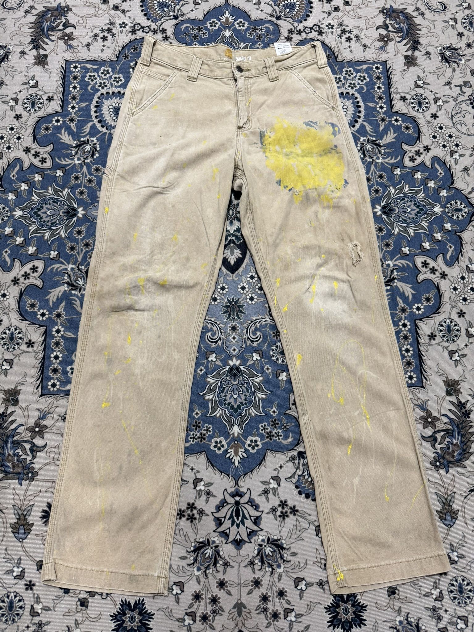 Carhartt × Carhartt Wip Vintage Carhartt Workers Painter Distressed Carpenter Pants Size US 30 / EU 46 - 1 Thumbnail
