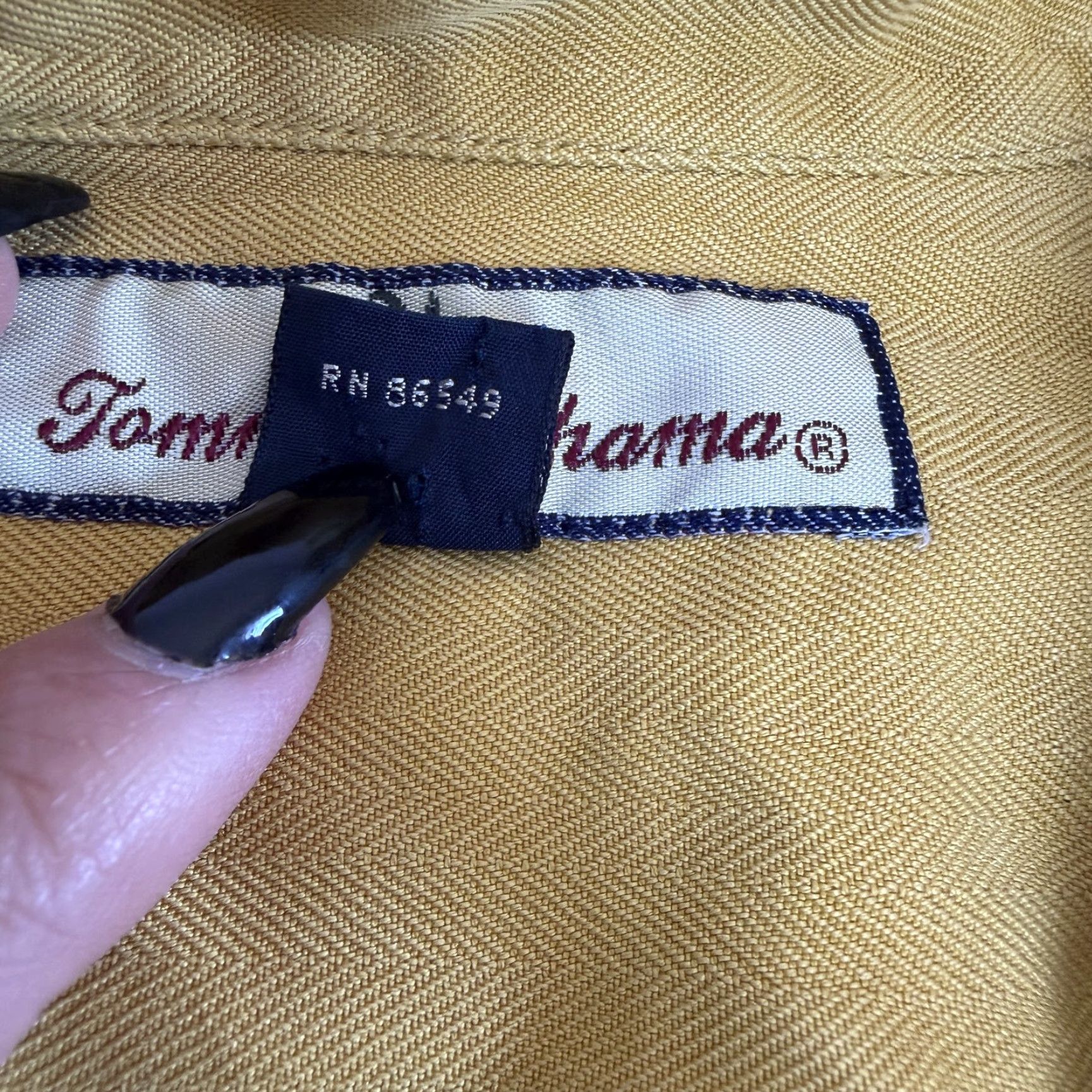 Tommy Bahama Tommy Bahama Shirt Mens L Yellow Silk Herringbone Camp Button Front Casual Size US L / EU 52-54 / 3 - 4 Thumbnail