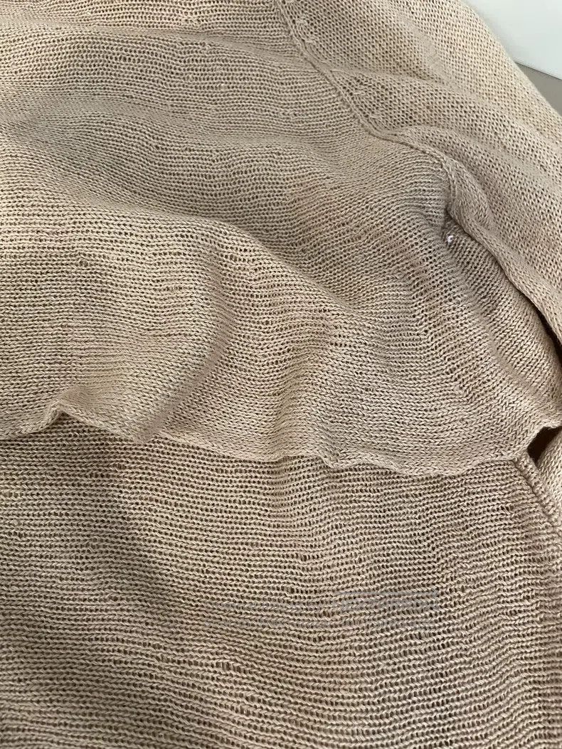 Brunello Cucinelli Brunello Cucinelli Khaki Linen Sequin Sweater Size S / US 4 / IT 40 - 8 Thumbnail