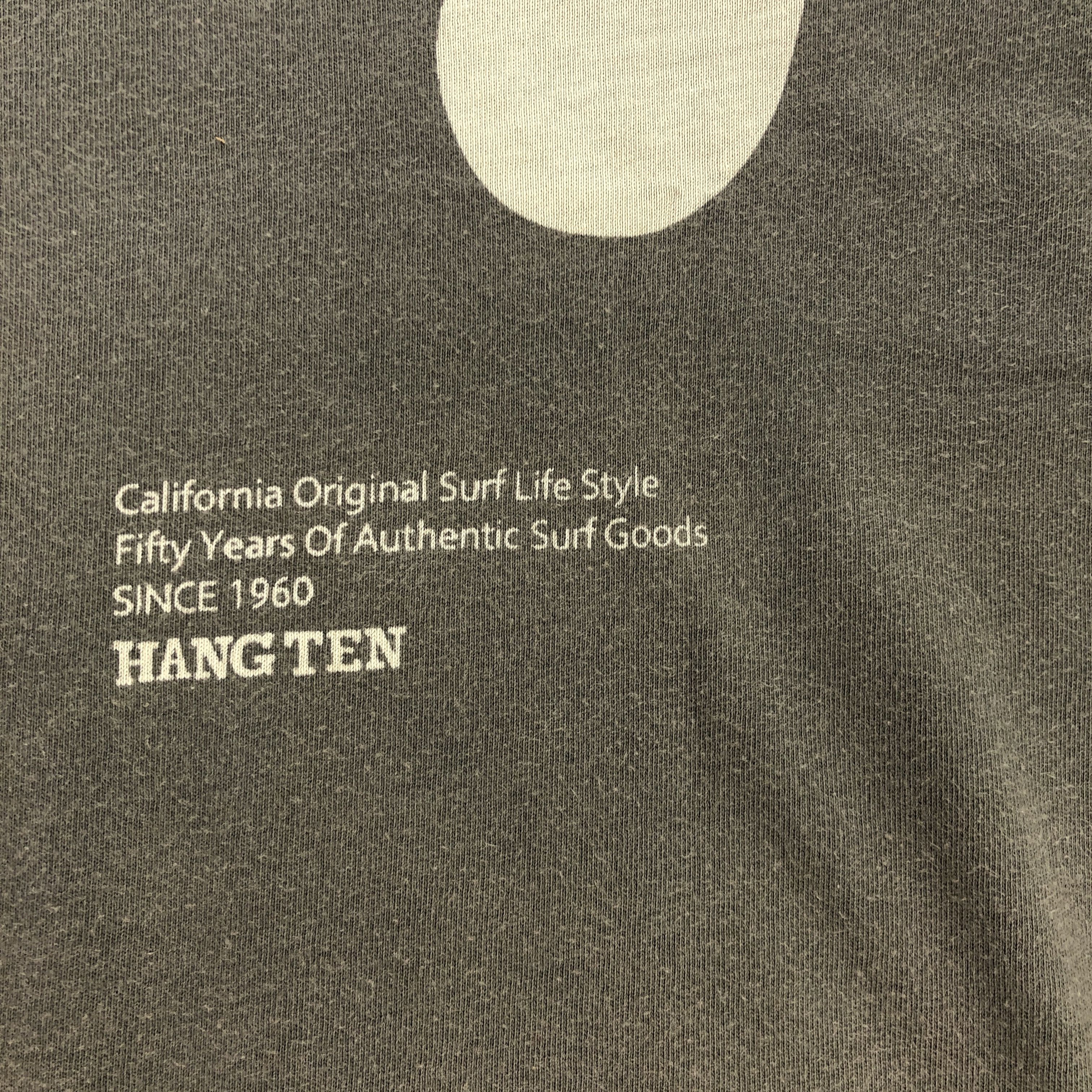 Hang Ten Vintage 90s Hang Ten T Shirt Footstep Surfwear Crewneck Tees Size US M / EU 48-50 / 2 - 3 Thumbnail