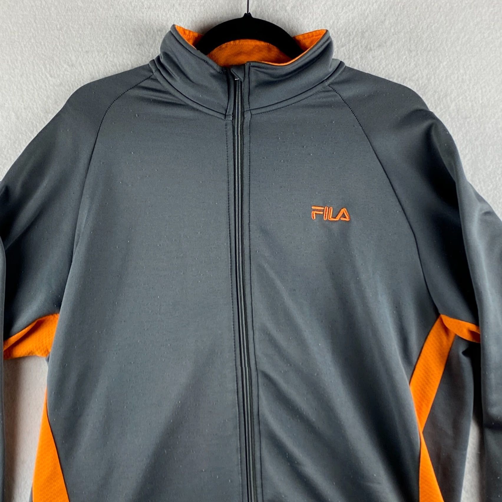 Fila FILA Jacket Mens L Gray Active Full Zip Collared Long Sleeve Shirt Size US L / EU 52-54 / 3 - 2 Thumbnail