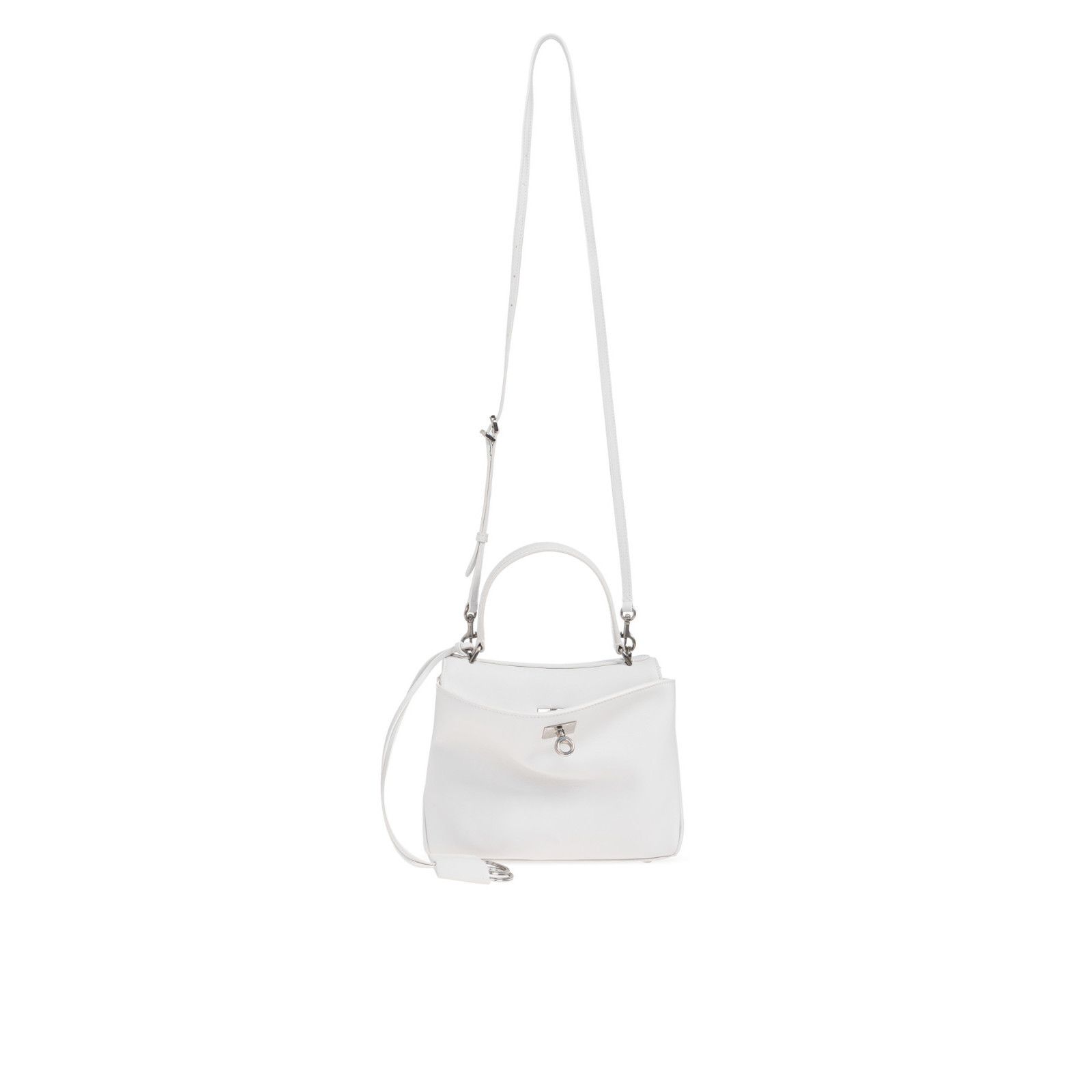 BALENCIAGA Rodeo Mini White Leather Handbag New And Authenti