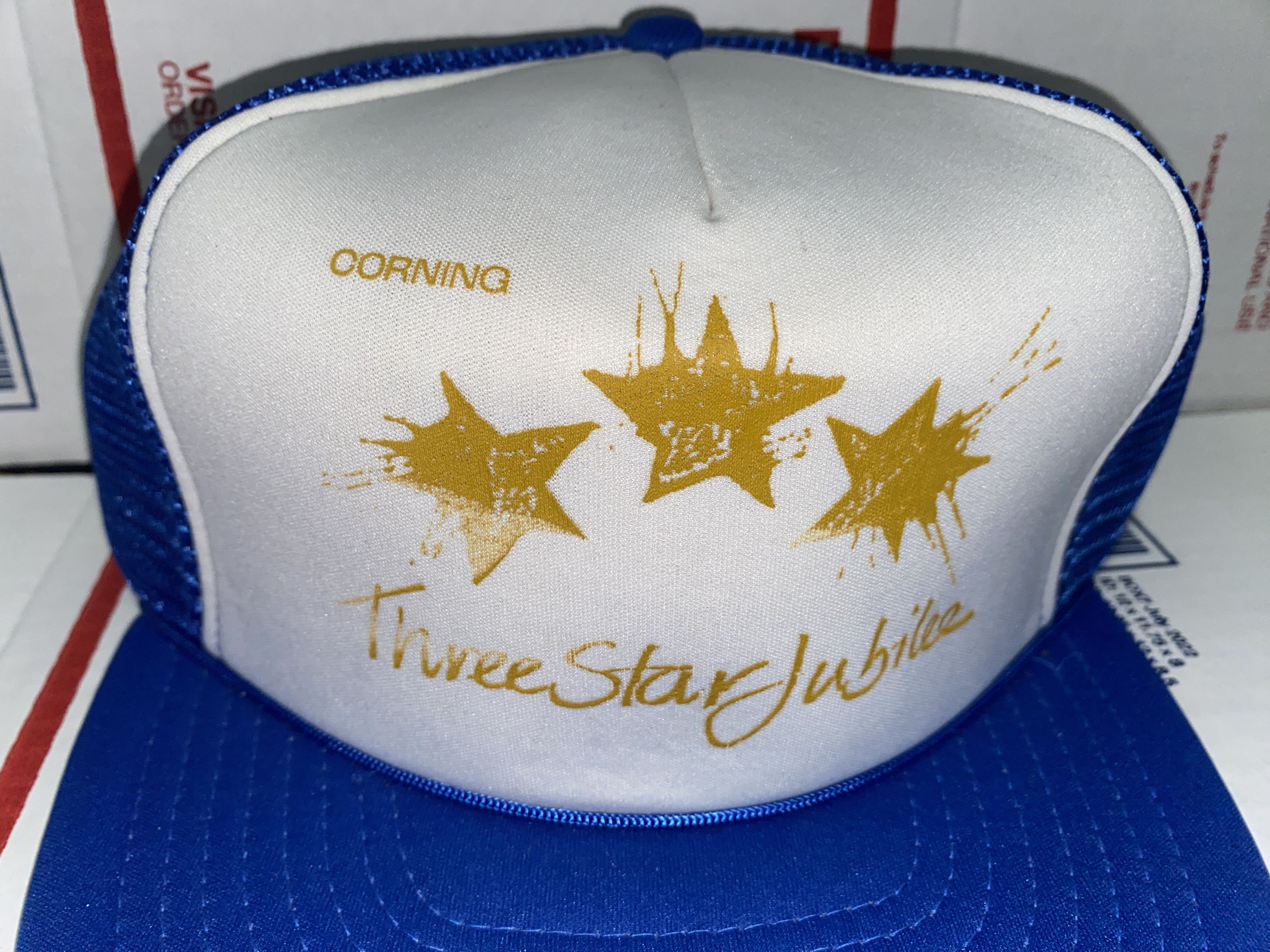 Vintage Corning Three 3 star Jubilee vintage Trucker Hat Snapback Co Size ONE SIZE - 2 Thumbnail