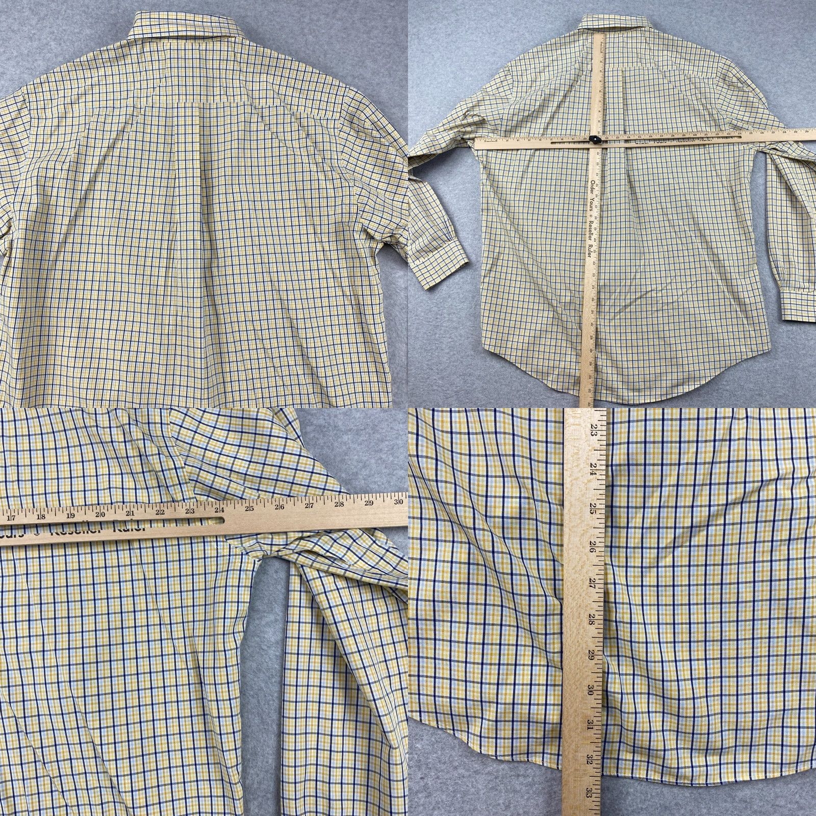 Brooks Brothers Brooks Brothers 346 Button-Up Shirt Mens Large Yellow Check Non Iron Pocket Button-Down Plaid Casual Shirt Size US L / EU 52-54 / 3 - 8 Thumbnail