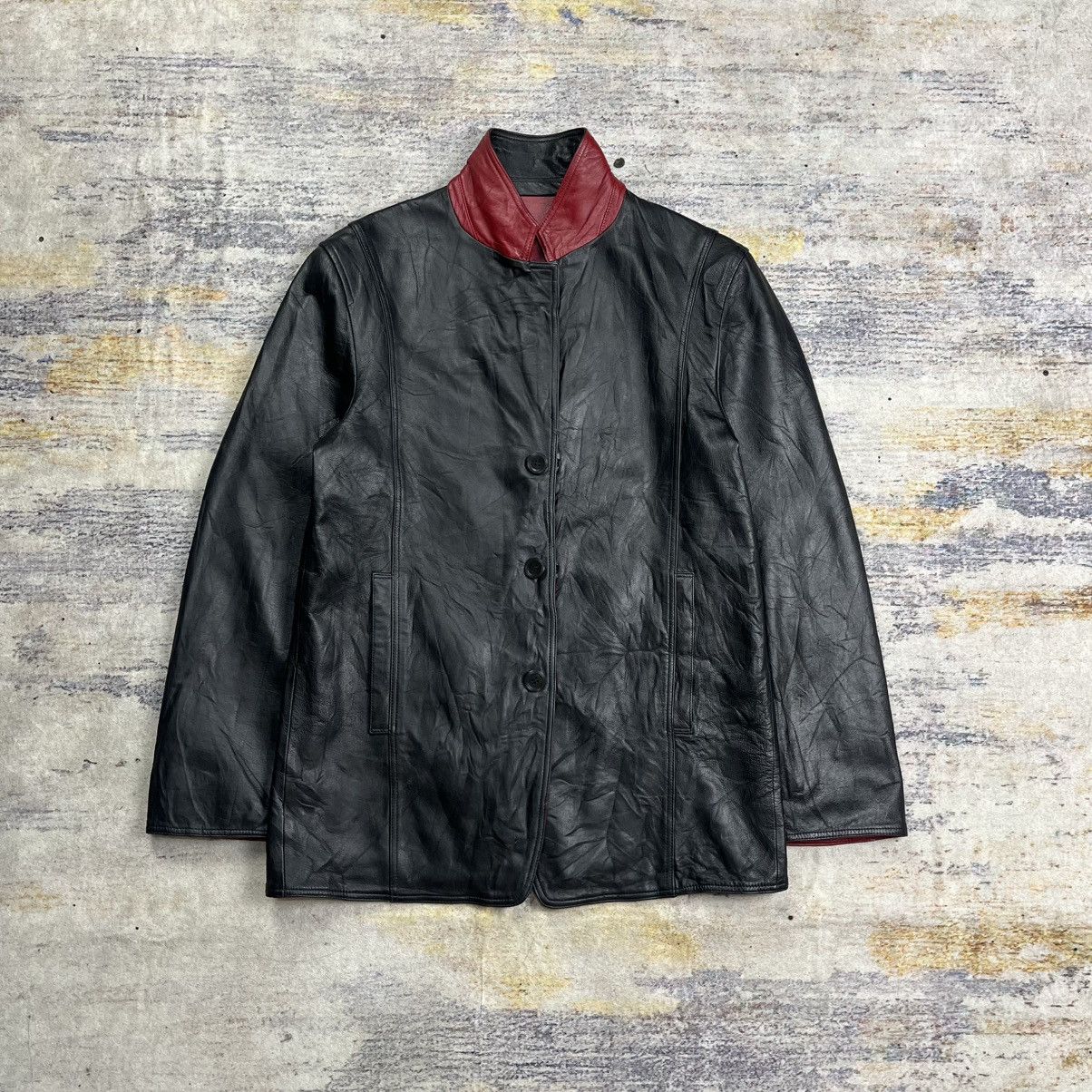 Jean Paul Gaultier Vintage 90s gaultier objet homme reversible leather jacket Size US L / EU 52-54 / 3 - 3 Thumbnail