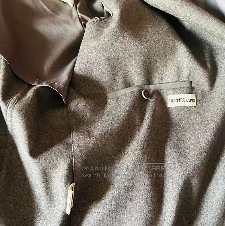 Hermes Hermes Cashmere Gray H-Button Jacket Size S / US 4 / IT 40 - 3 Thumbnail