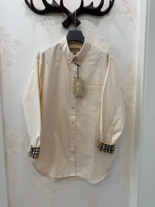 Burberry Burberry Long Sleeve Cotton Shirt in Blush Size XL / US 12-14 / IT 48-50 - 1 Thumbnail