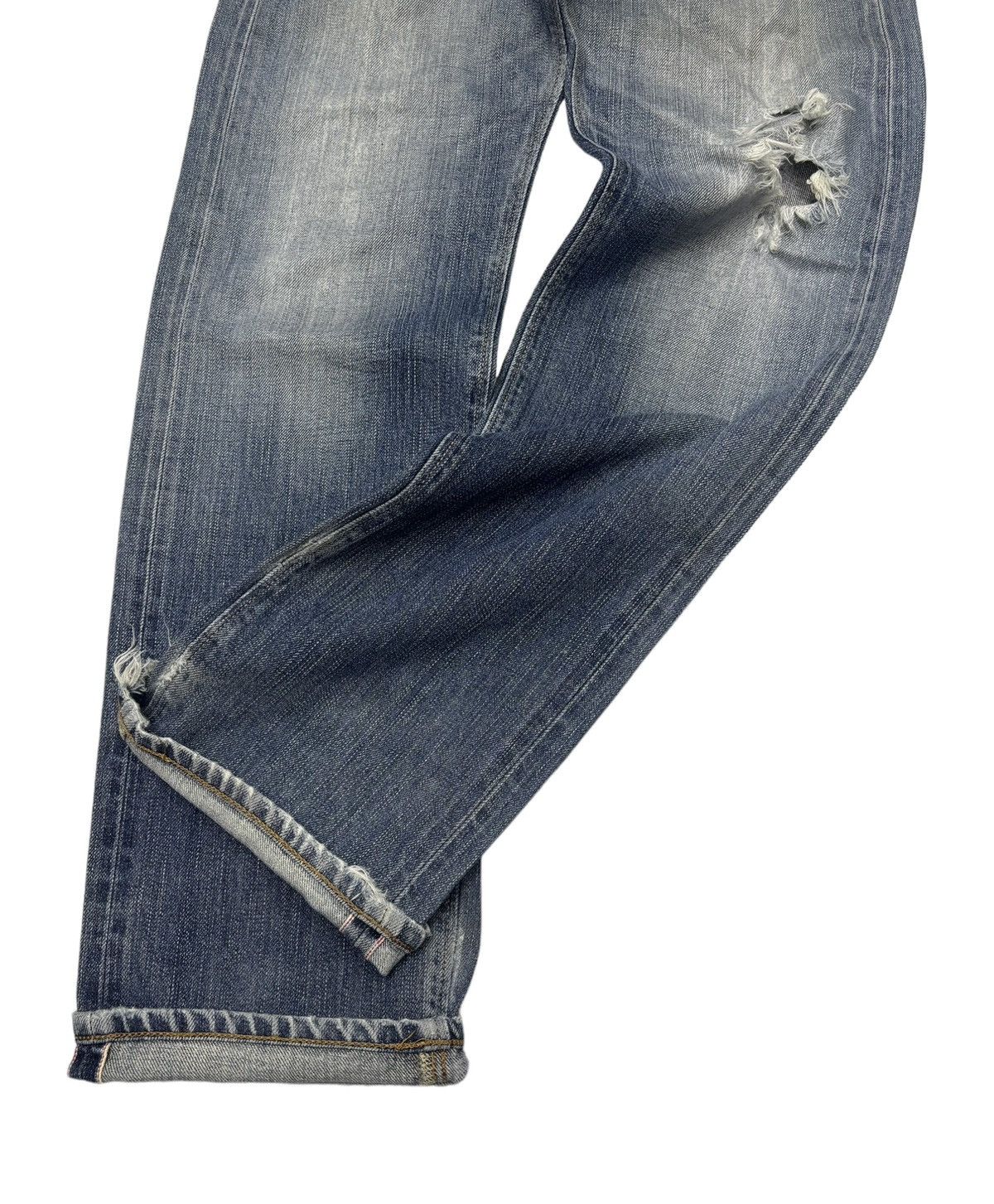 Edwin EDWIN 505zxx SELVEDGE DISTRESSED DENIM JEANS Size US 29 - 8 Thumbnail