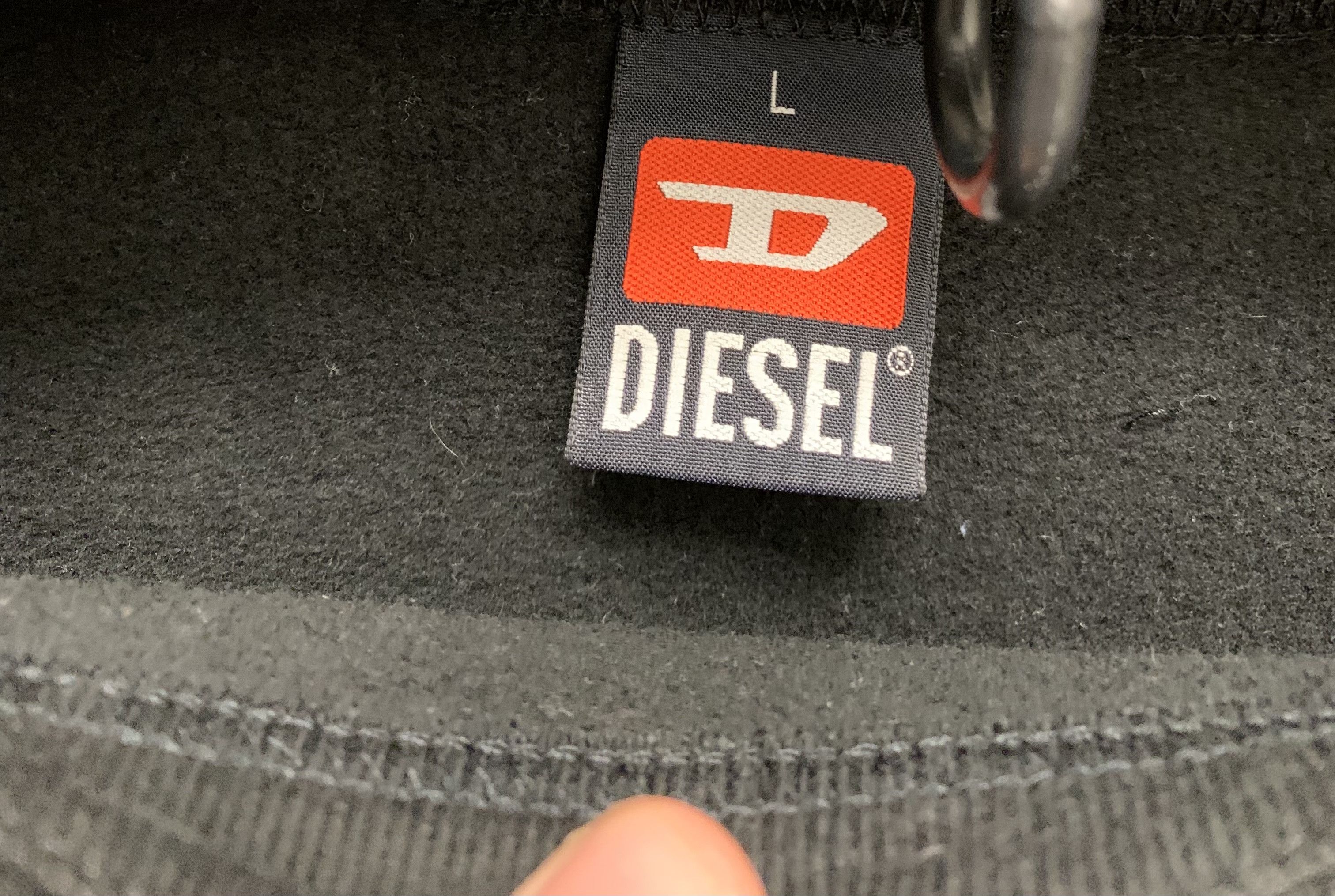 Diesel Diesel vintage black sweatshirt with pocket in hand L sz Size US L / EU 52-54 / 3 - 6 Thumbnail