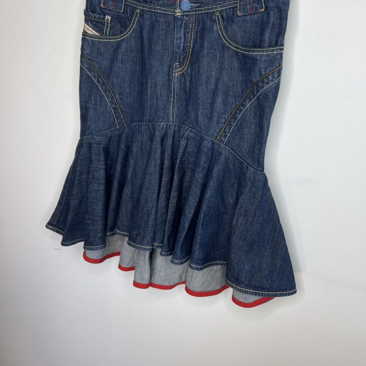 Diesel Vintage diesel mini skirt denim y2k mermaid pleated Size 28" / US 6 / IT 42 - 4 Thumbnail